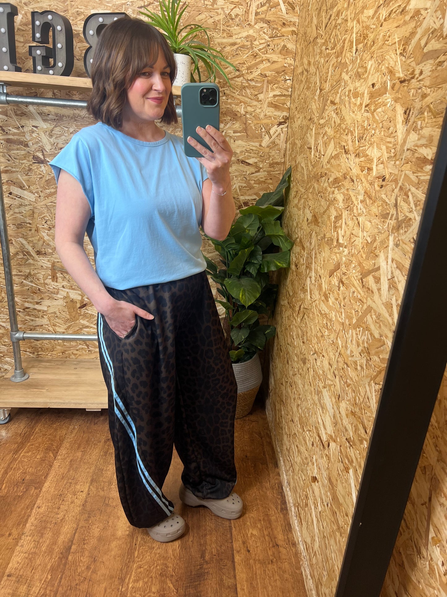 Leopard Stripe Parachute Joggers