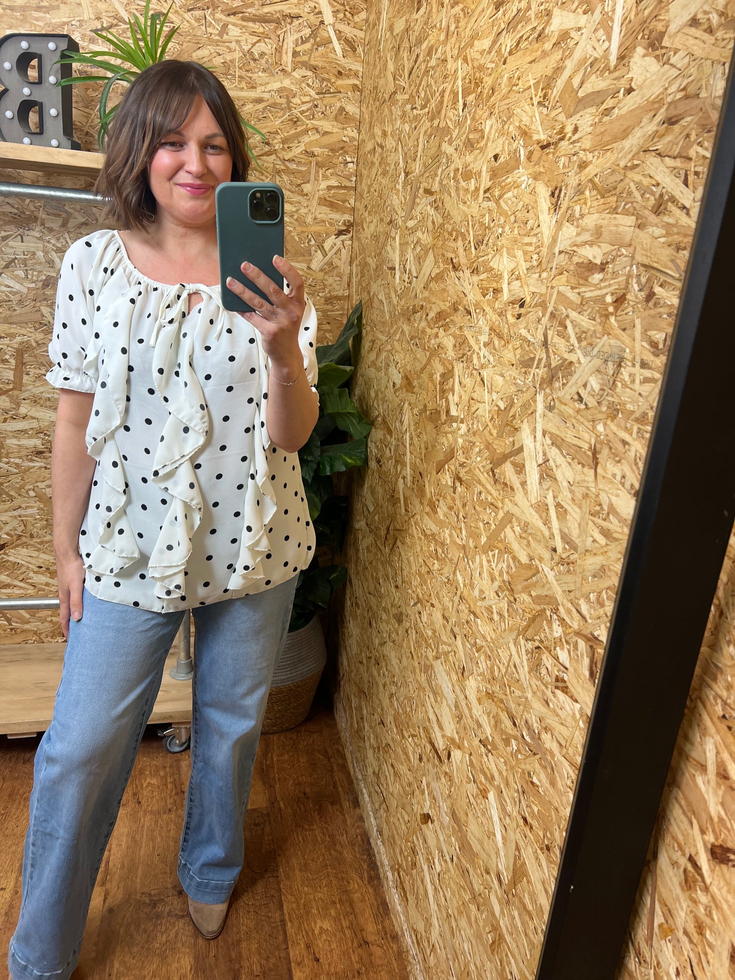 Polka Dot Bardot Top