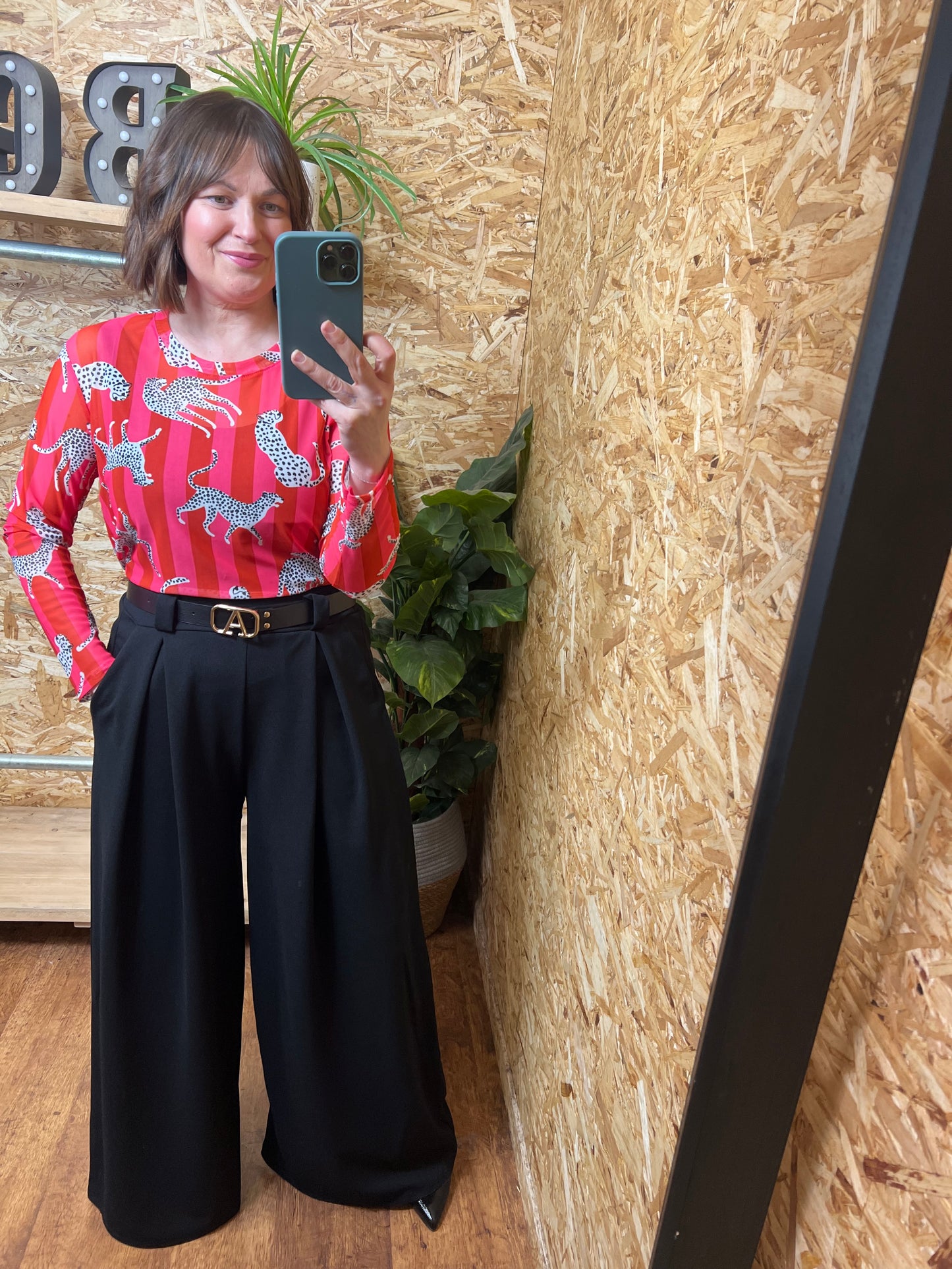 Belted Wide Leg Trousers