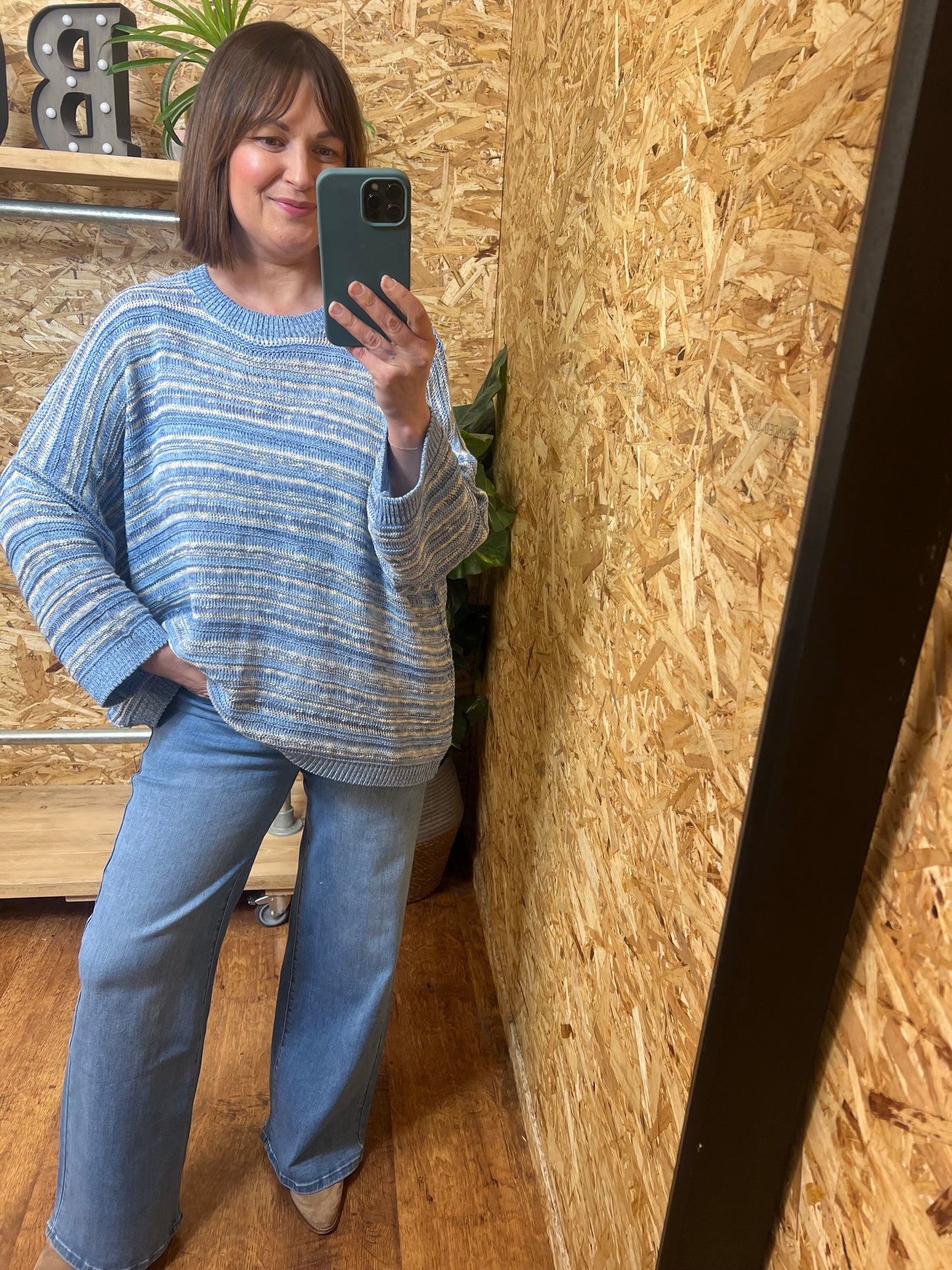 Stripe Open Weave Knit