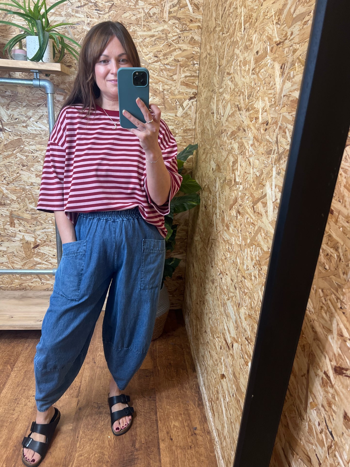 Lightweight Denim Cocoon Pants
