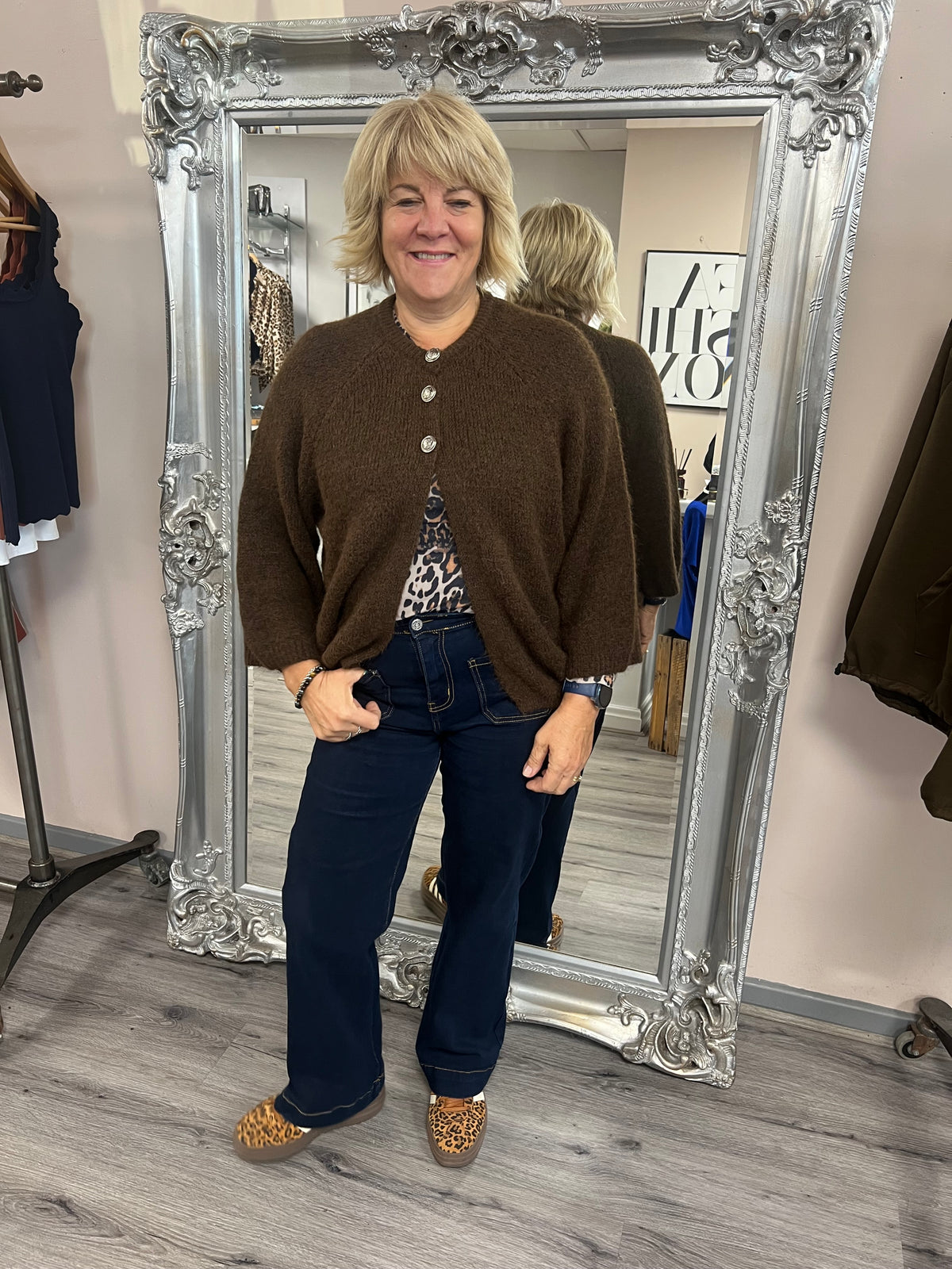 Mayfair Military Button Cardigan