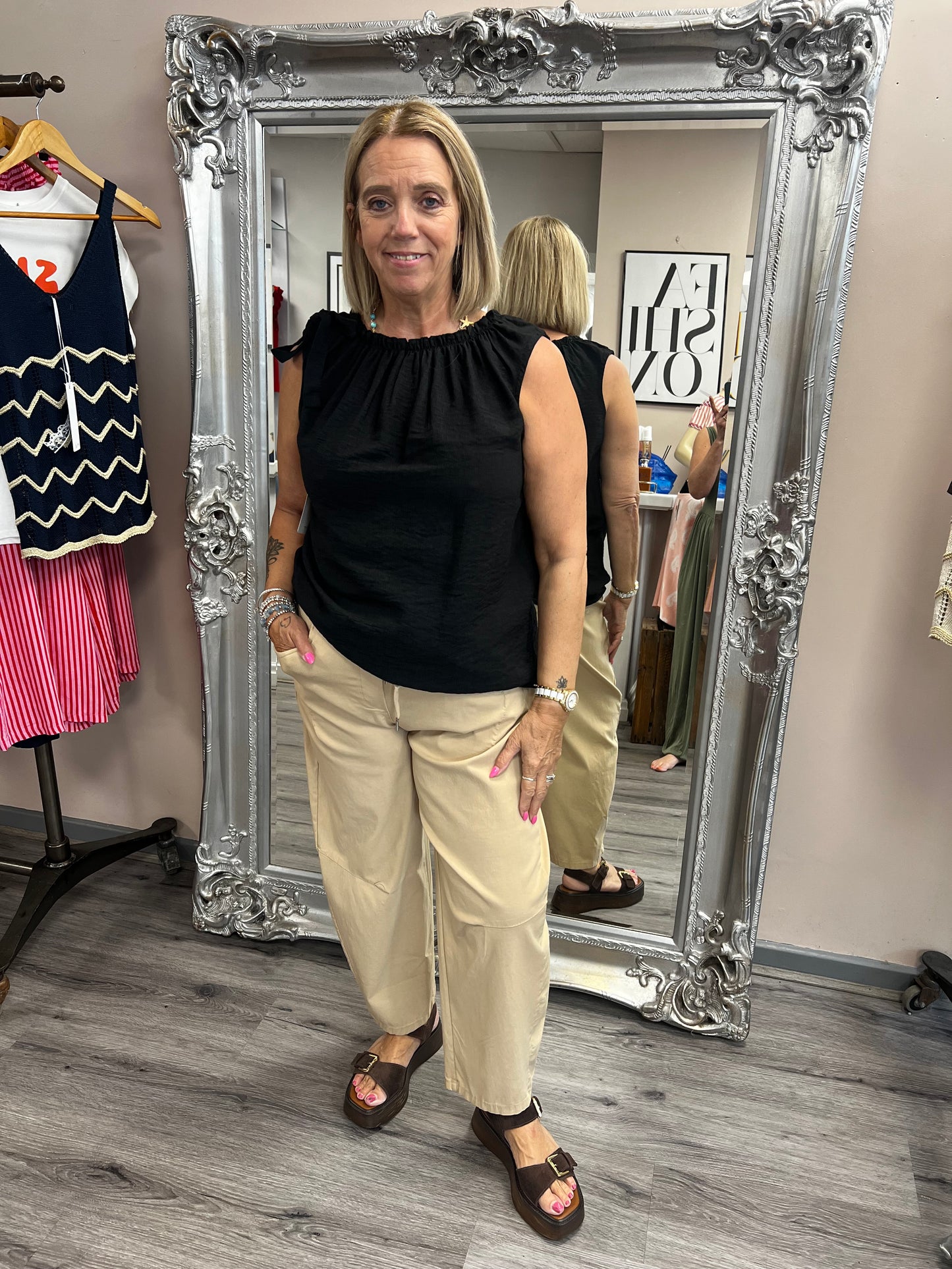 Ruffle Neck Top