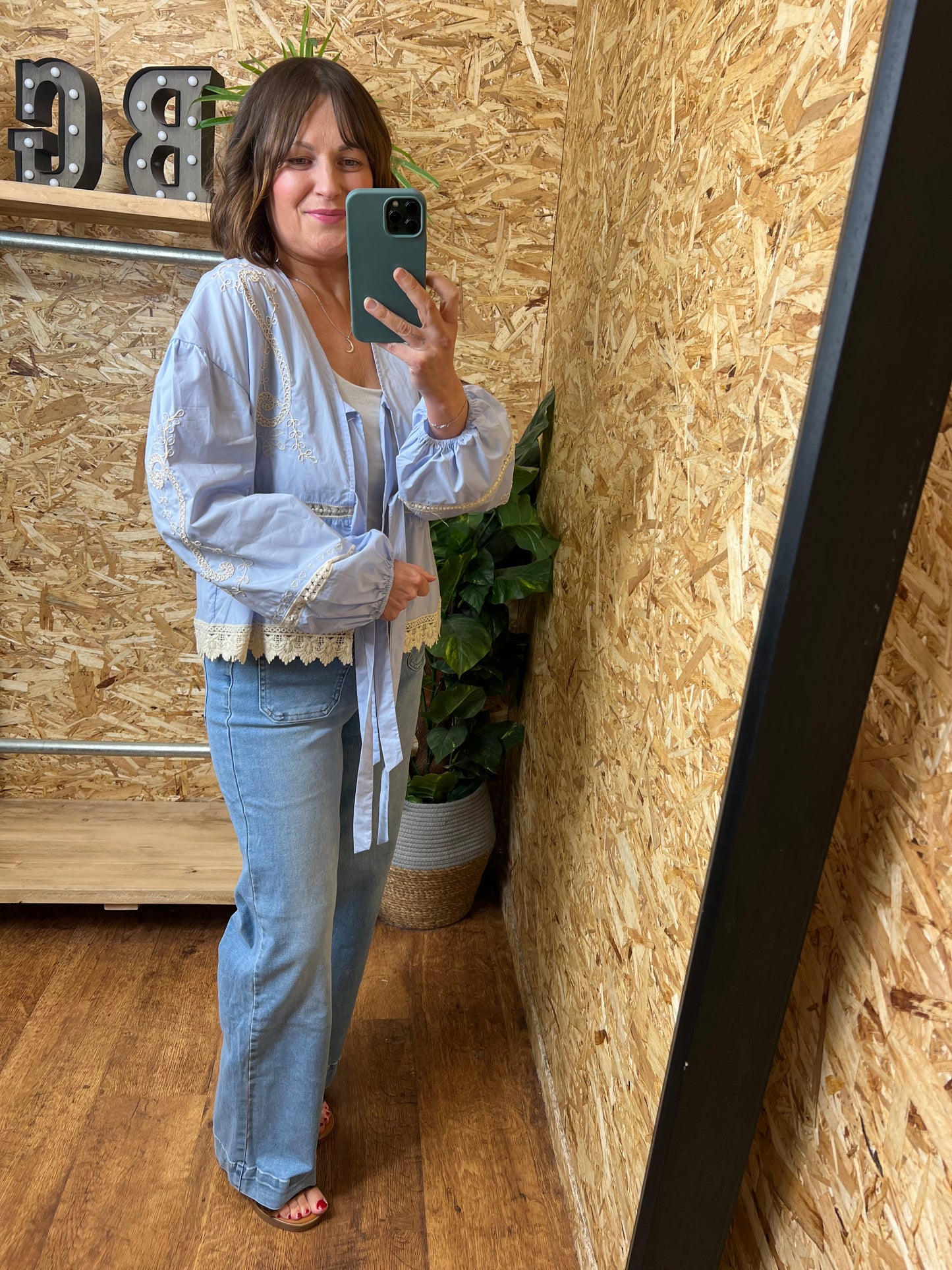 Embroidered Tie Shirt