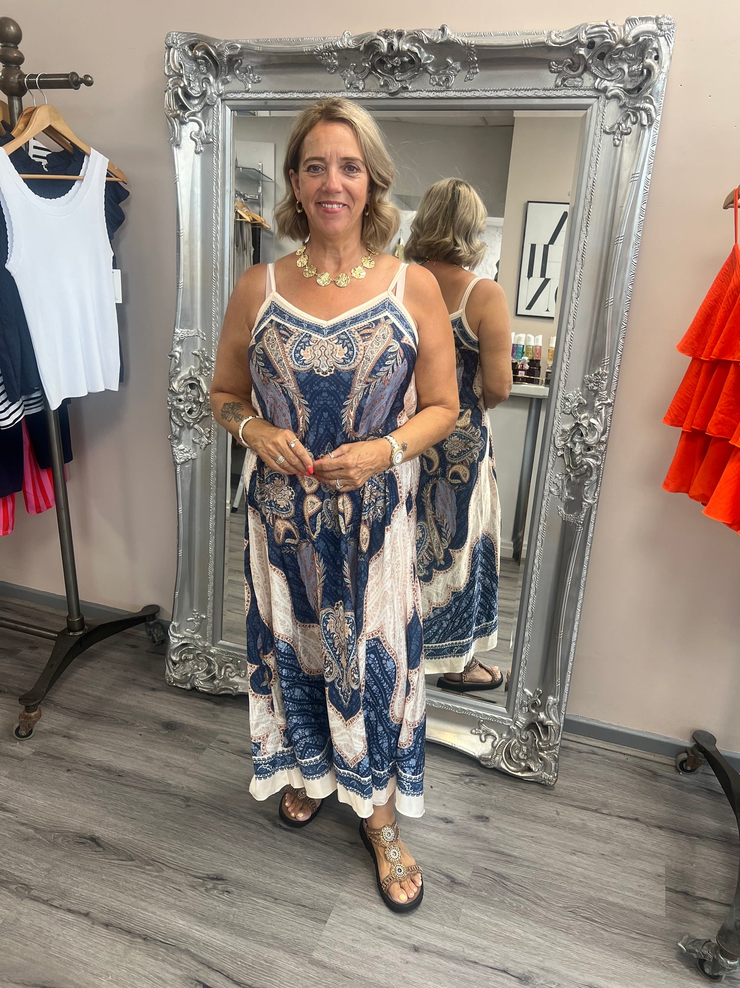 Paisley Strappy Dress