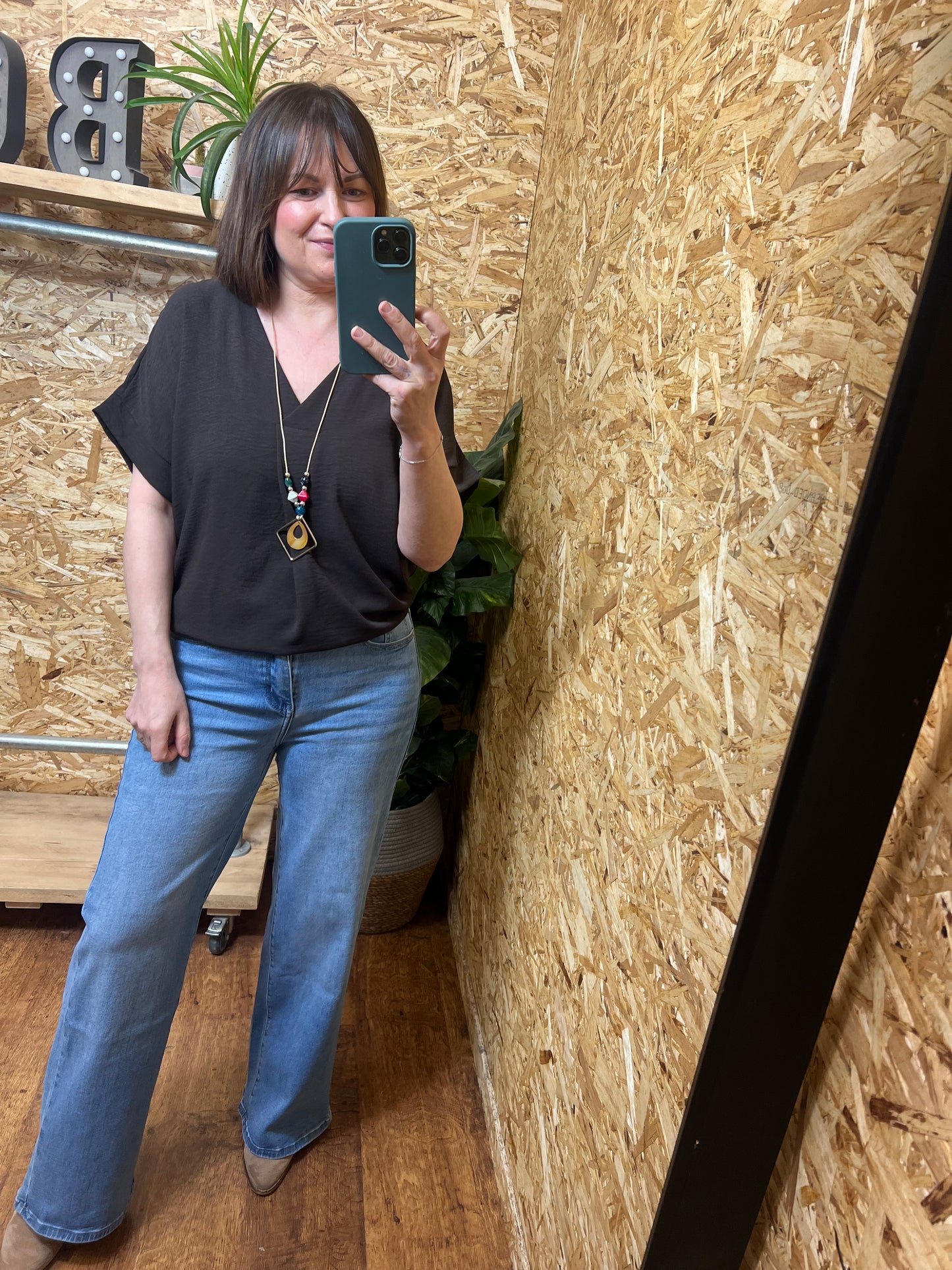 Ebony V Neck Top