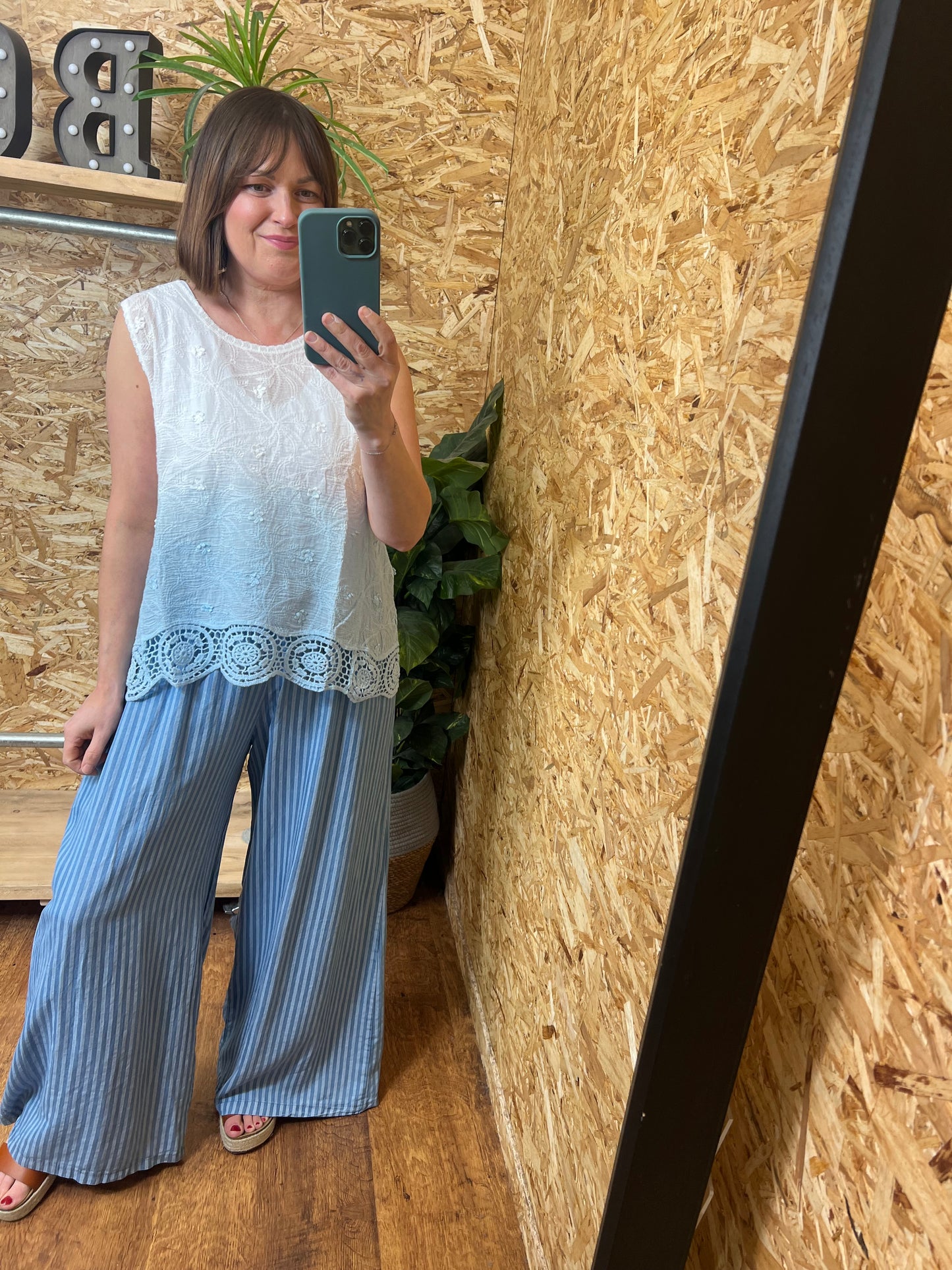 Denim Stripe Trousers