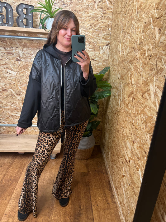 Lightweight Quilted Zip Hoodie