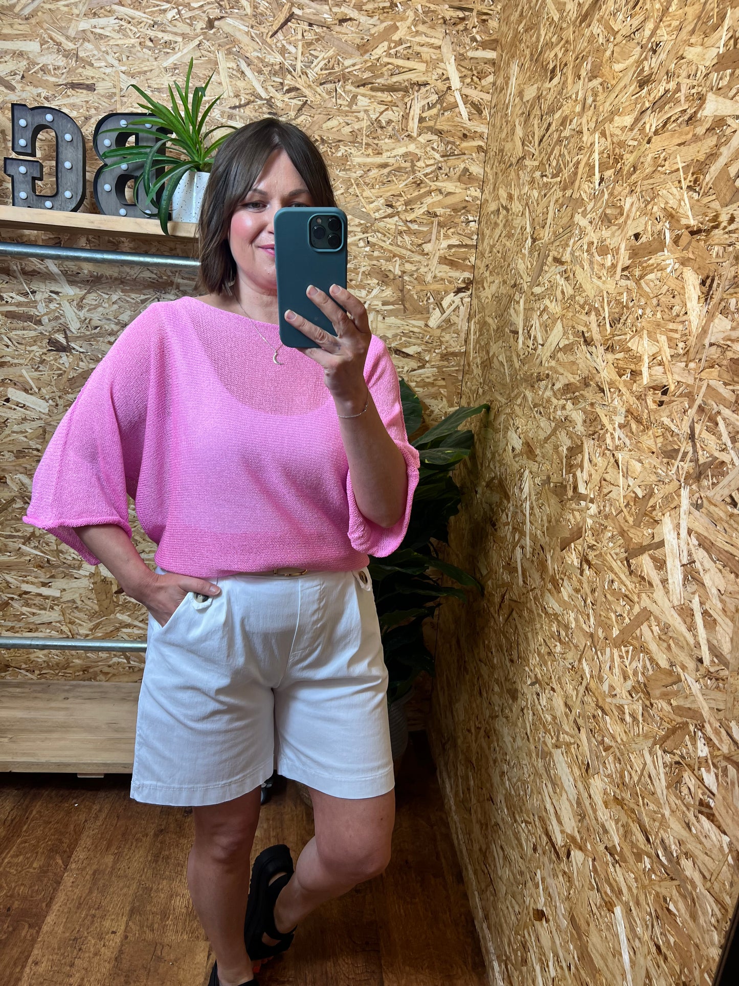 Belted Button Shorts