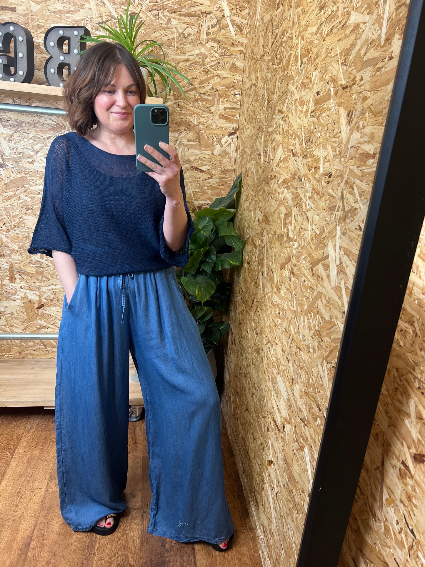 Chambray Denim Trousers