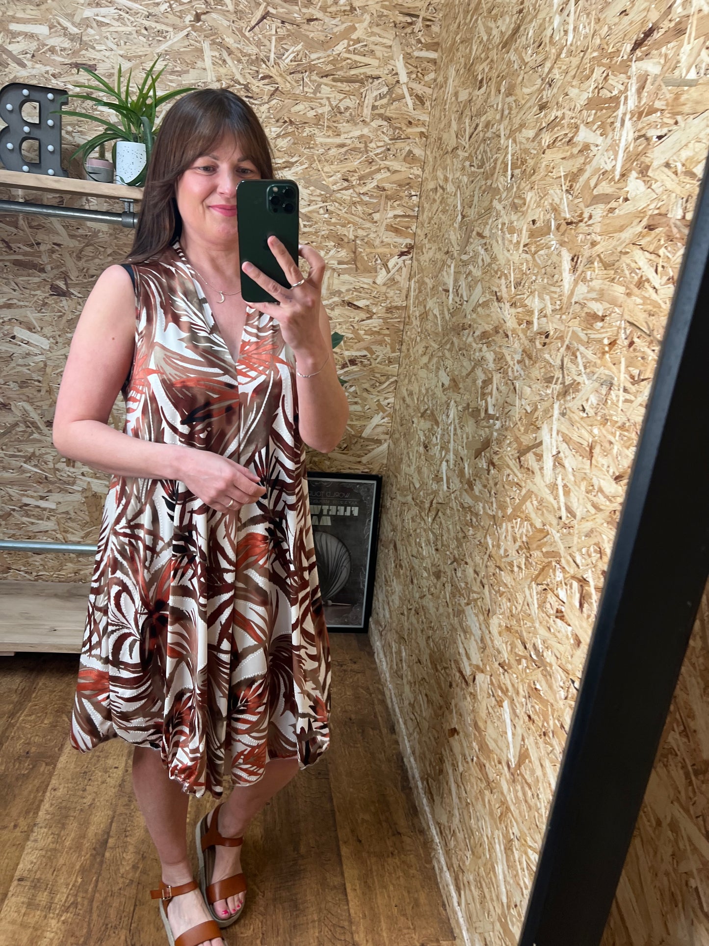 Palm Print Dress