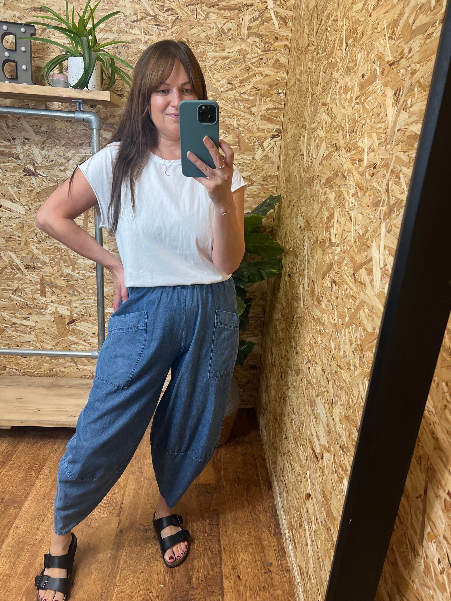 Lightweight Denim Cocoon Pants