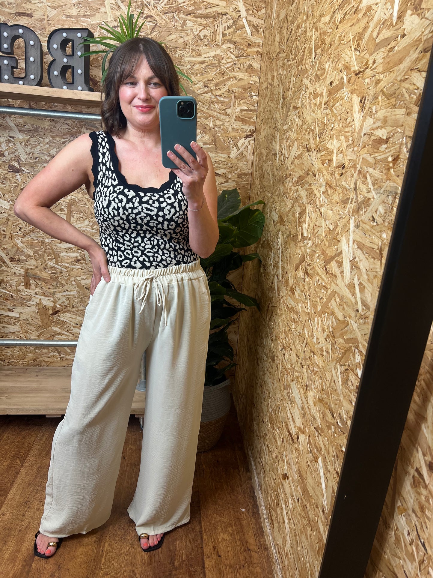Leopard Scallop Vest
