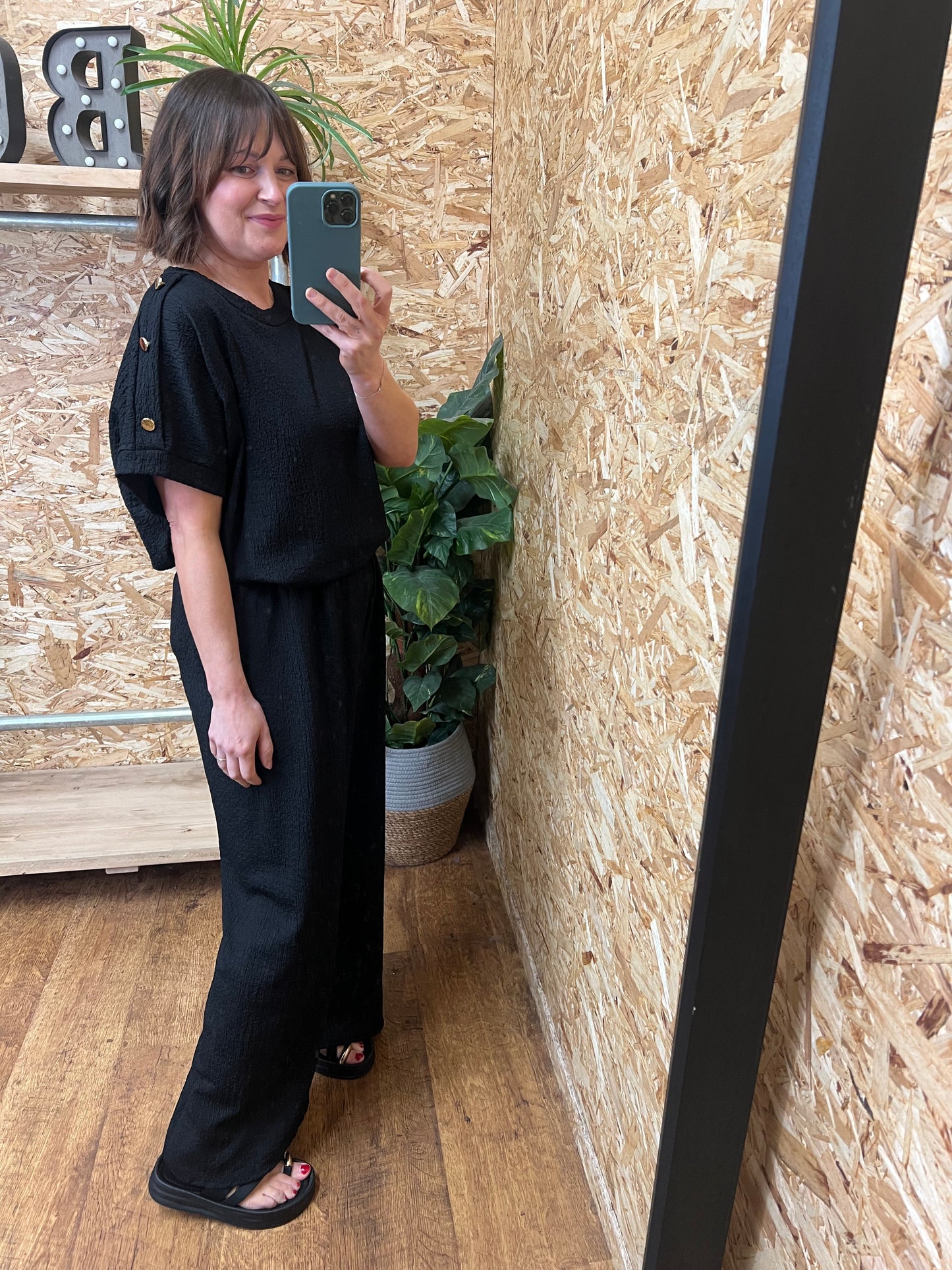 Gold Button Detail Co Ord