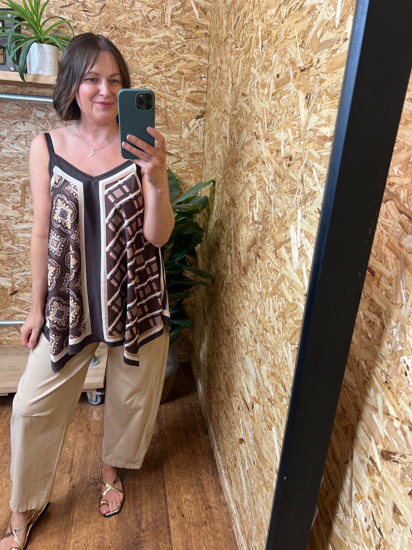 Tile Print Cami Vest
