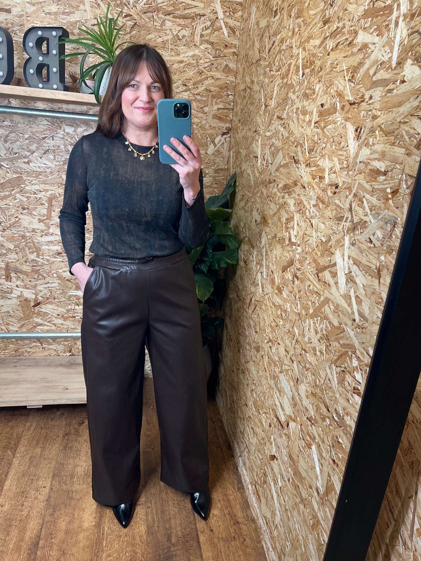 Black/Gold Shimmer Top