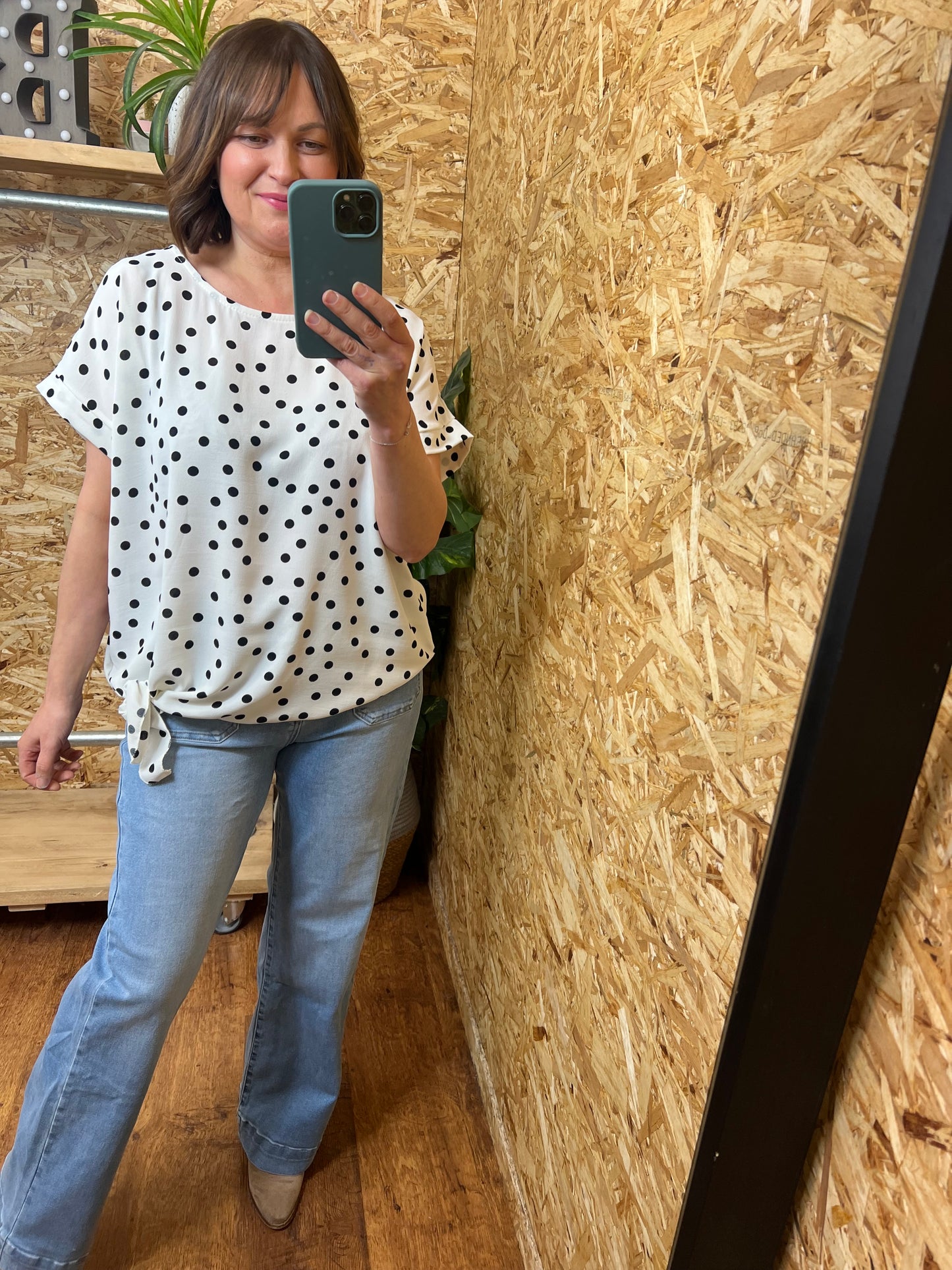 Polka Dot Tie Top