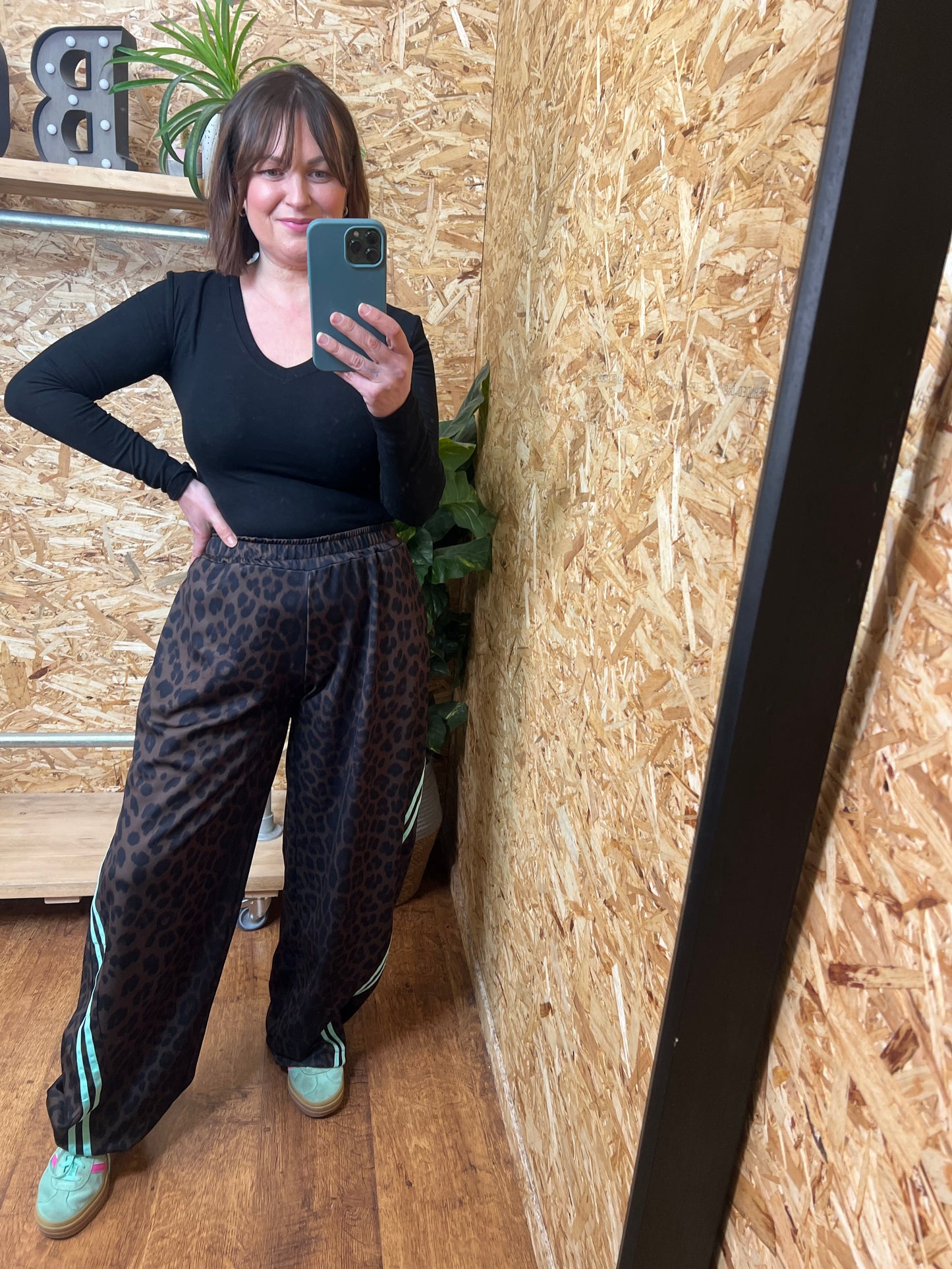 Leopard Stripe Parachute Joggers