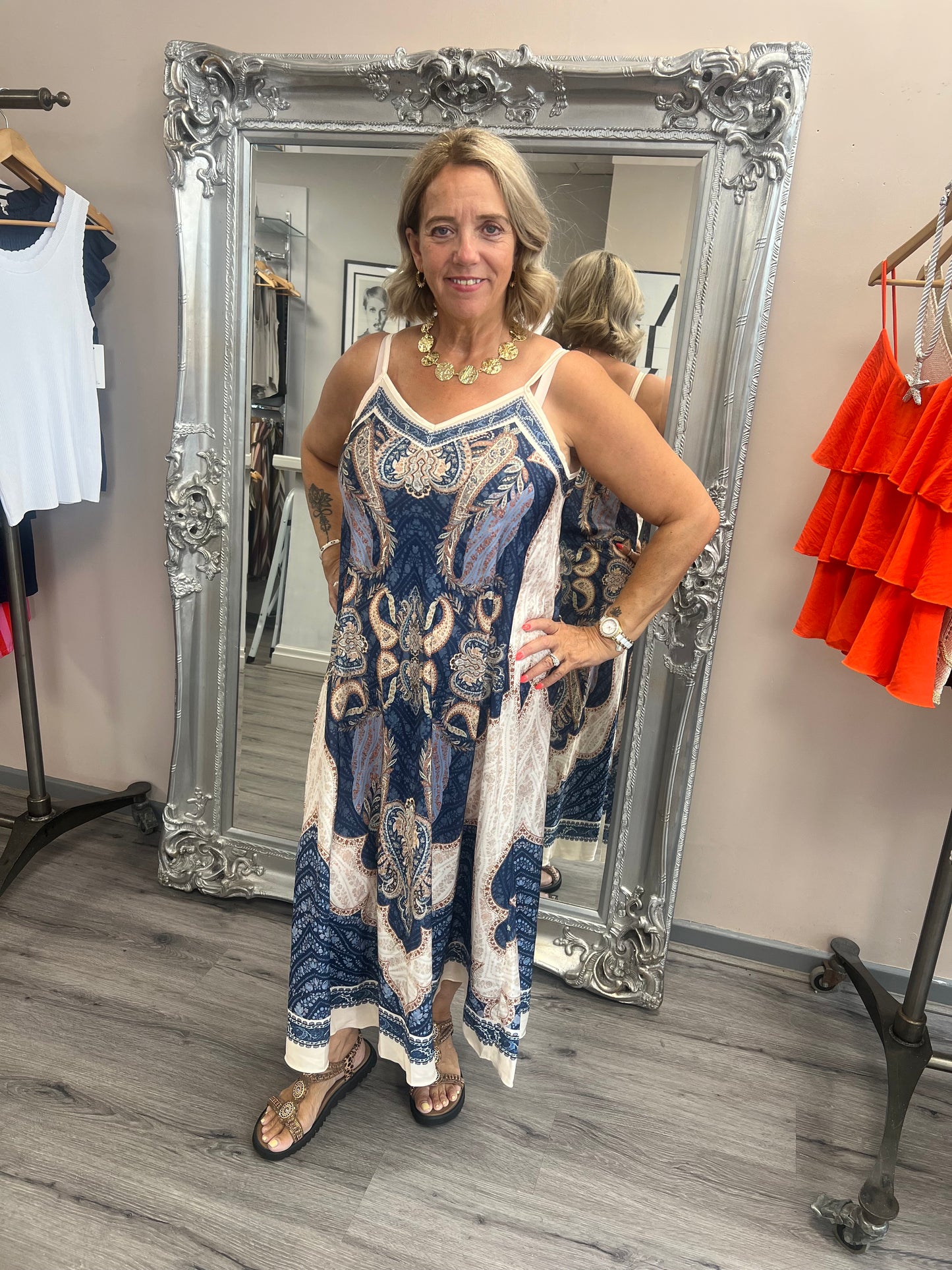 Paisley Strappy Dress