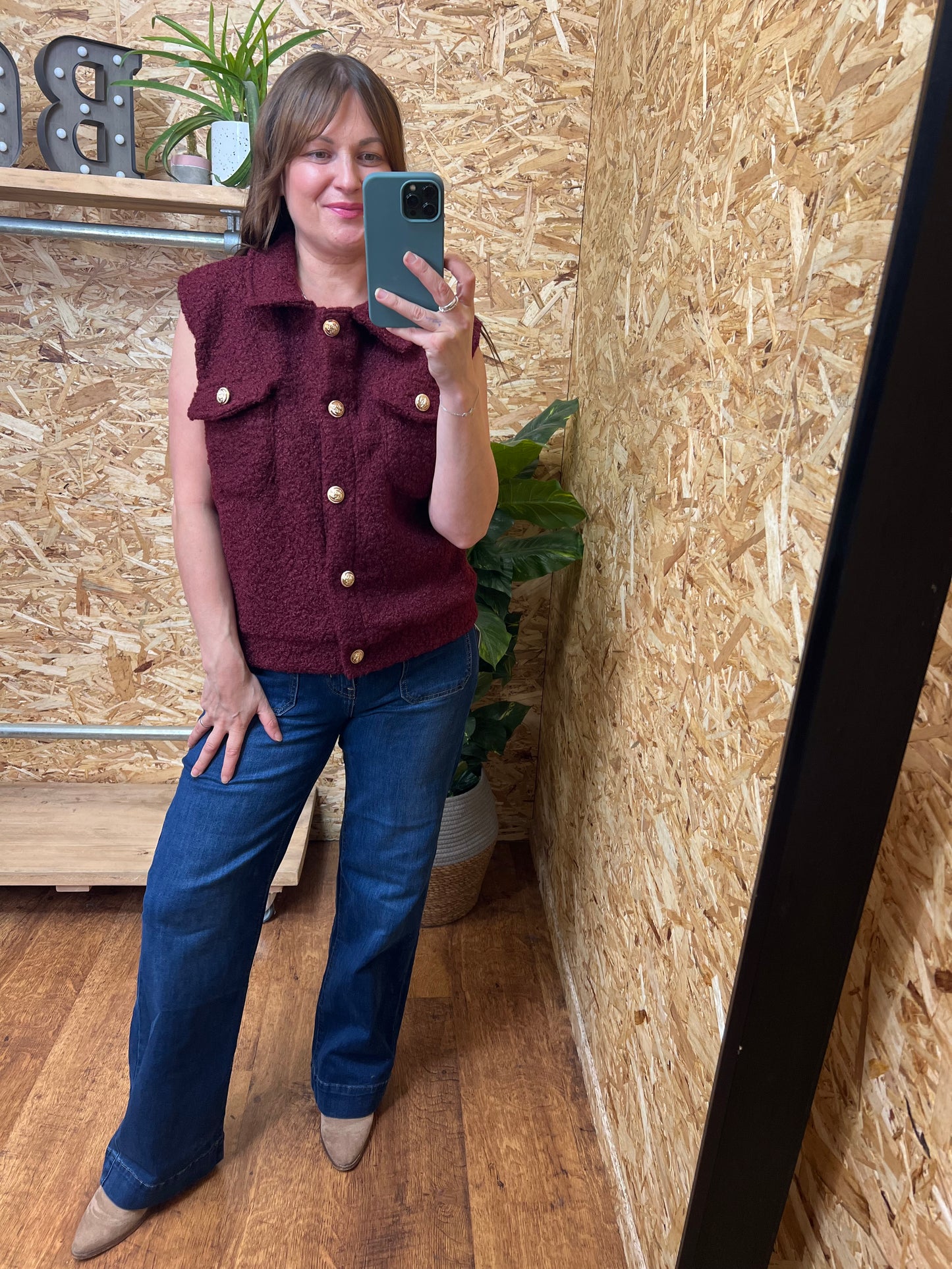 Gold Button Boucle Waistcoat