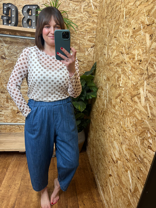 Denim Barrel Trouser