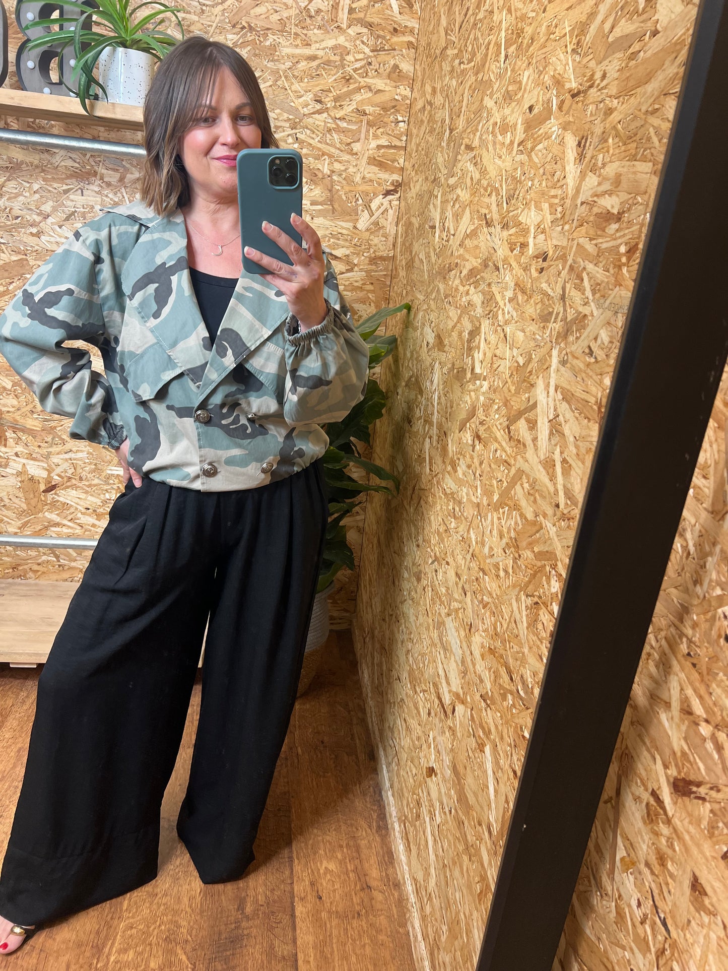 Camo Military Style Bomber