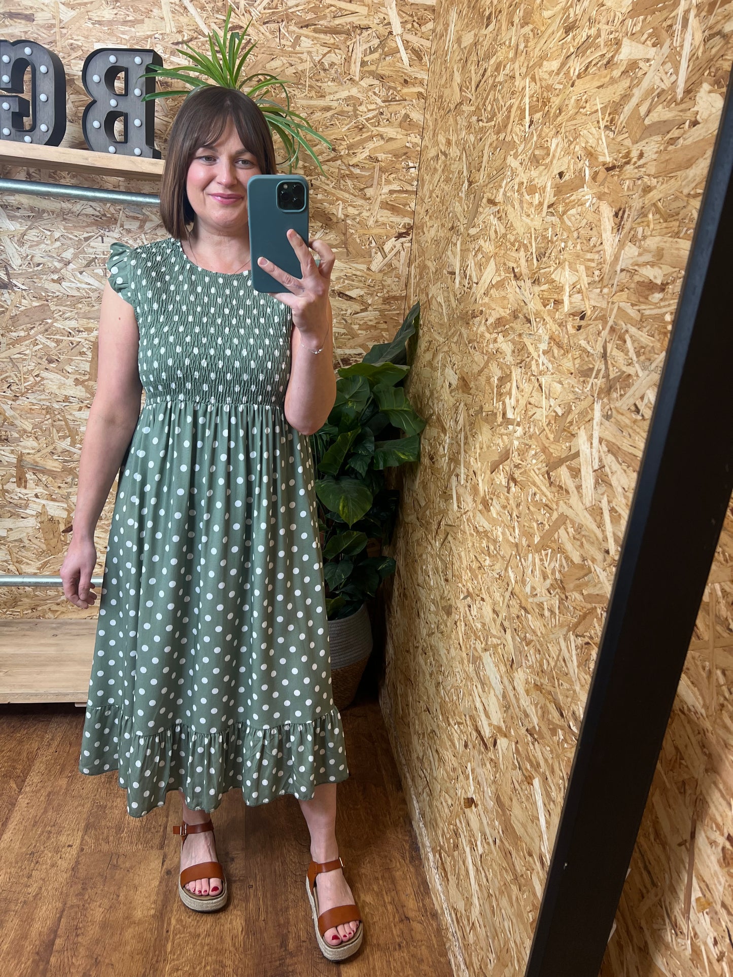 Polka Dot Midi Dress