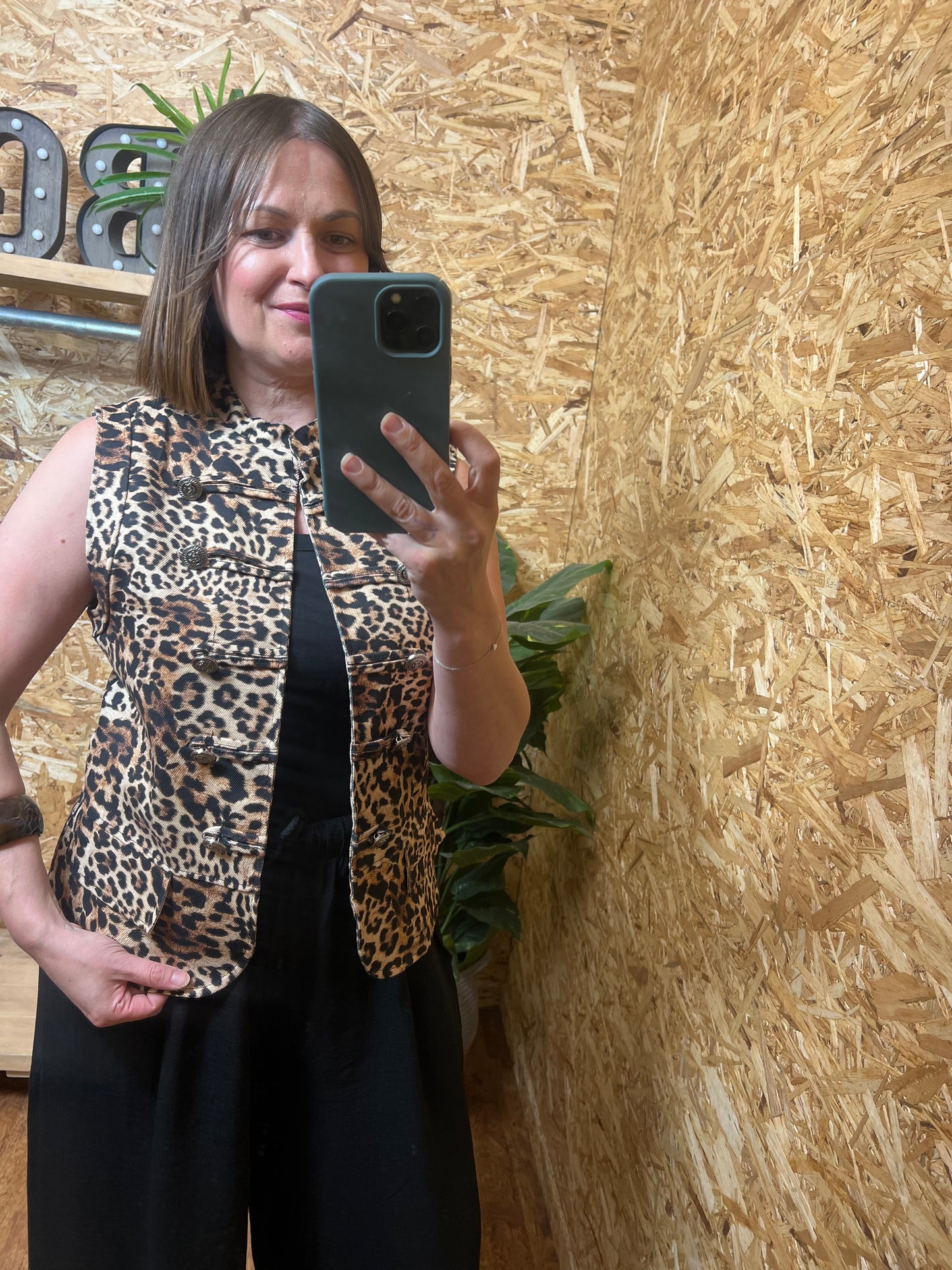 Animal Print Military Waistcoat
