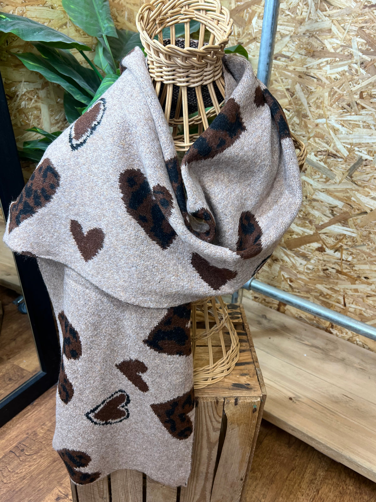 Leopard Heart Scarf