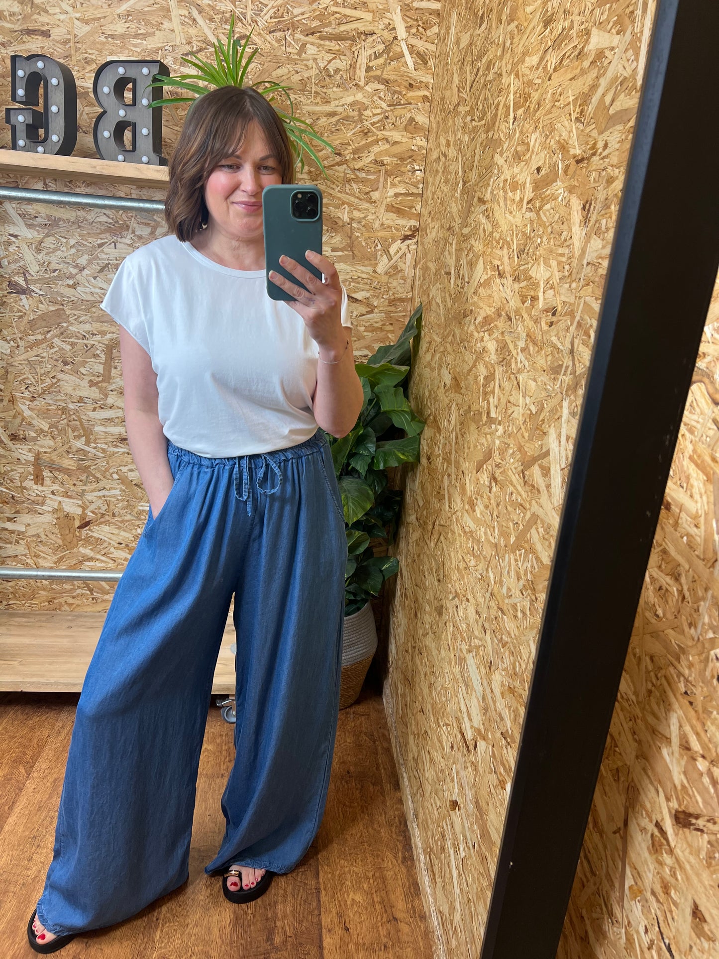 Chambray Denim Trousers