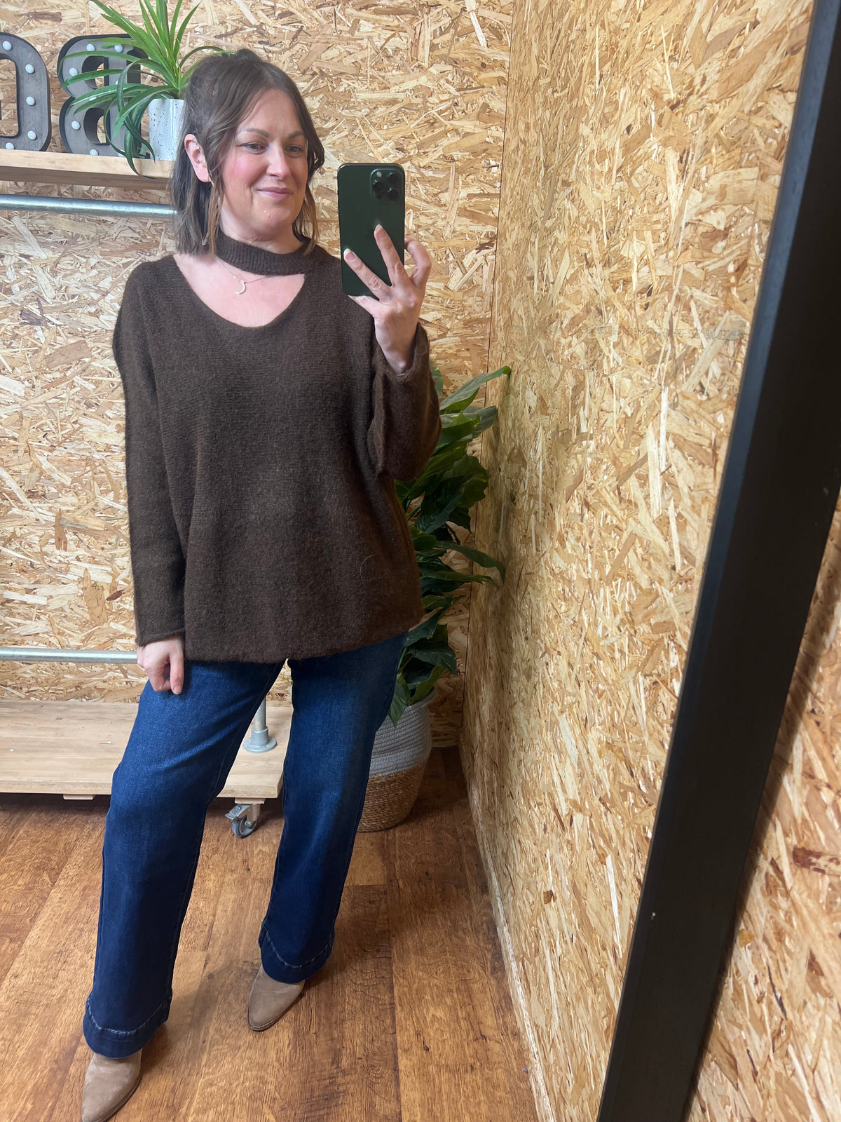Slash Neck Knit