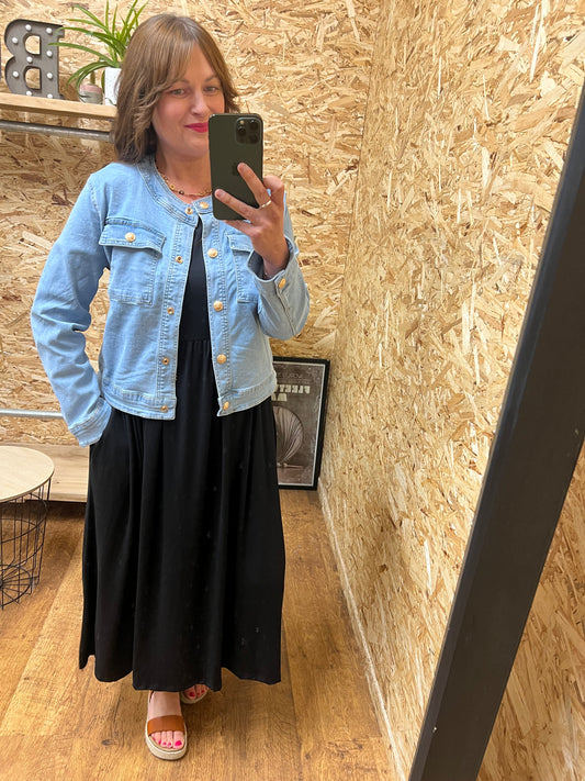 Gold Button Denim Jacket