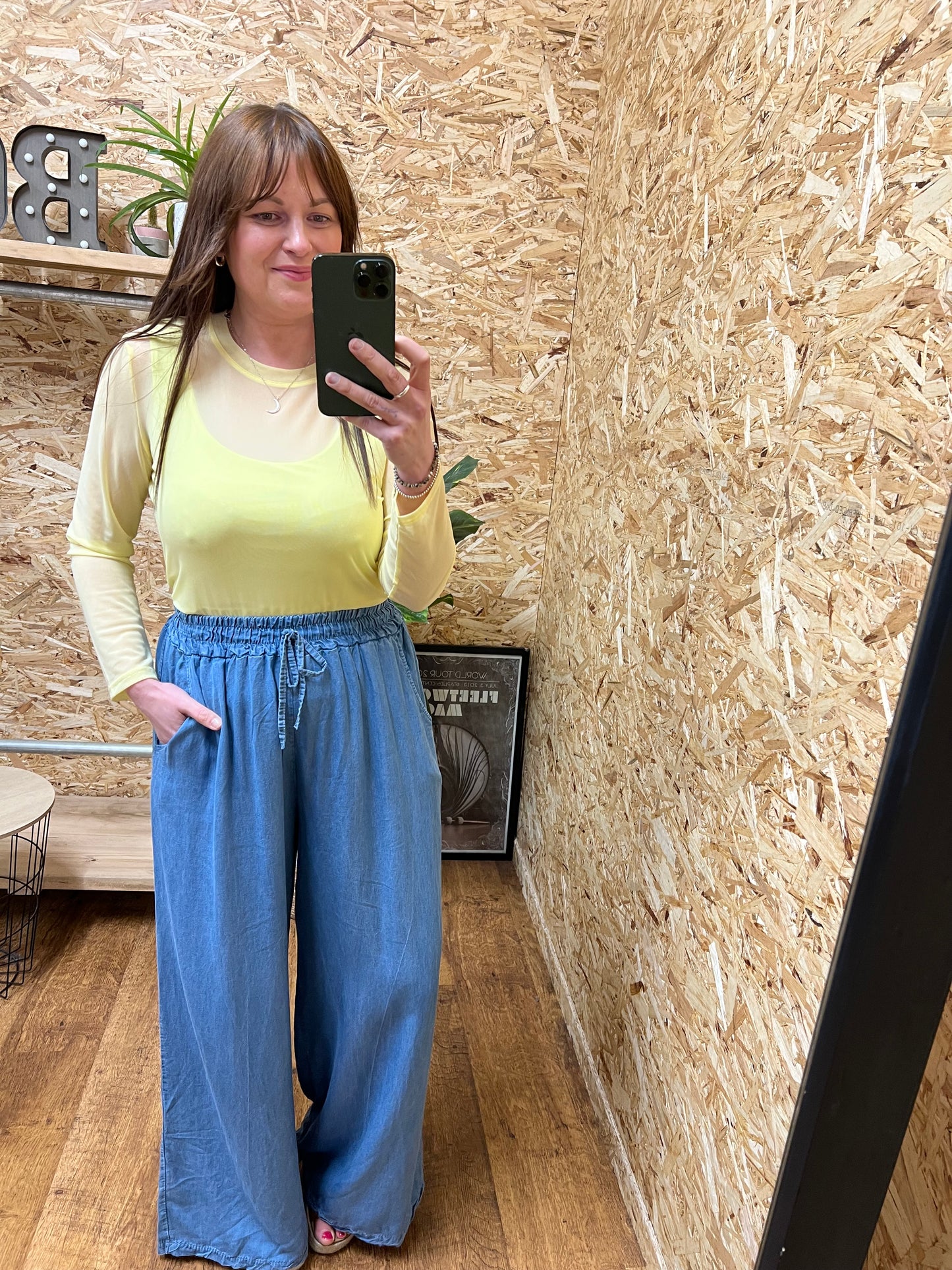 Lemon Mesh Top
