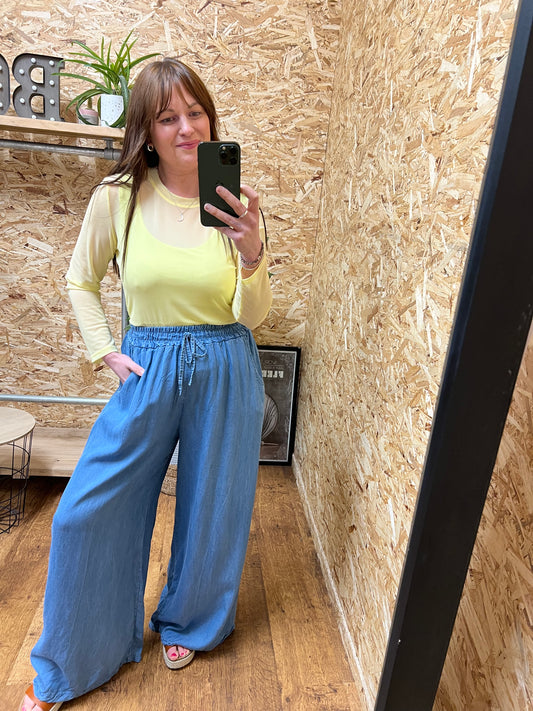 Lemon Mesh Top