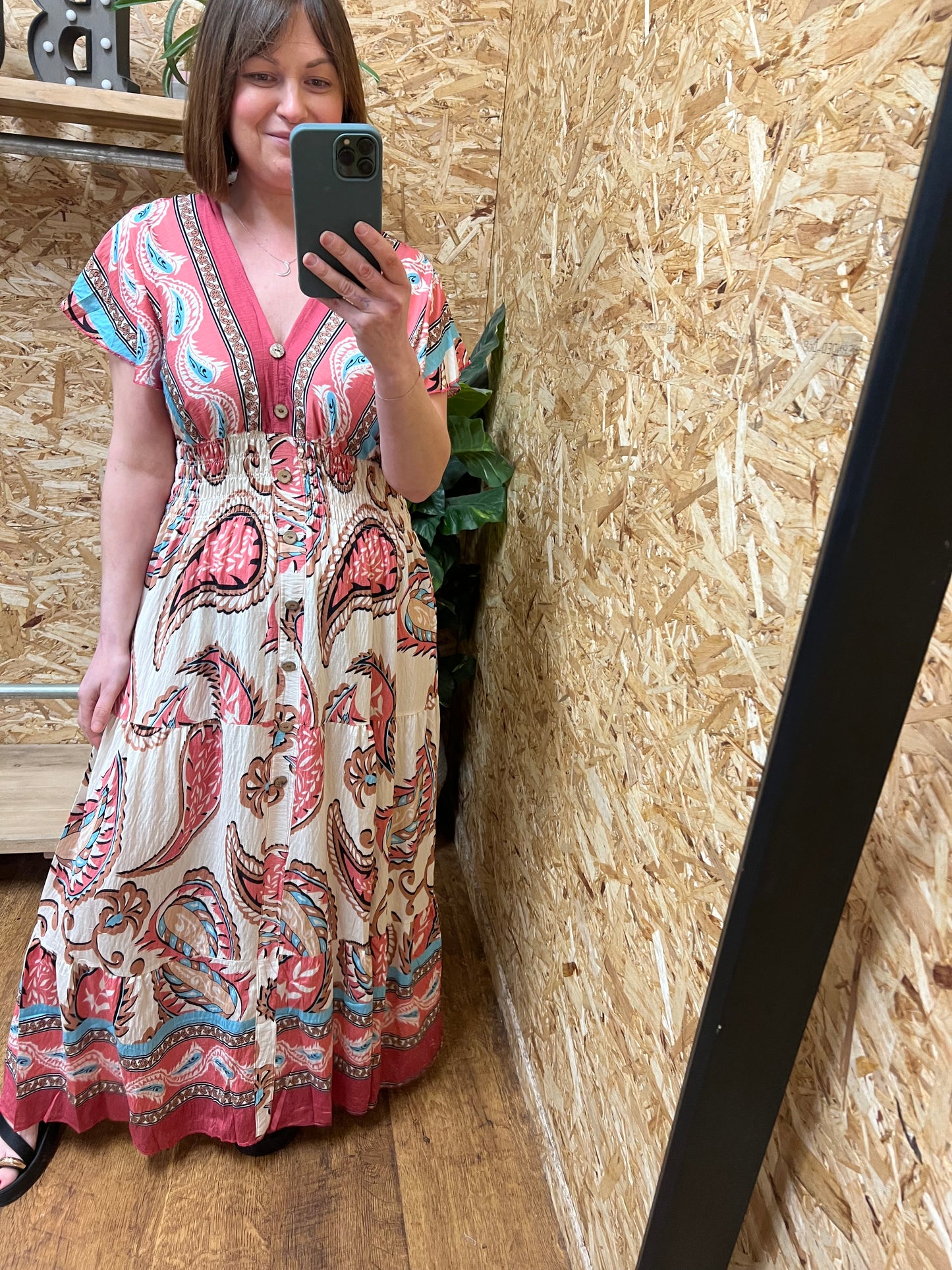 Paisley Print Maxi Dress