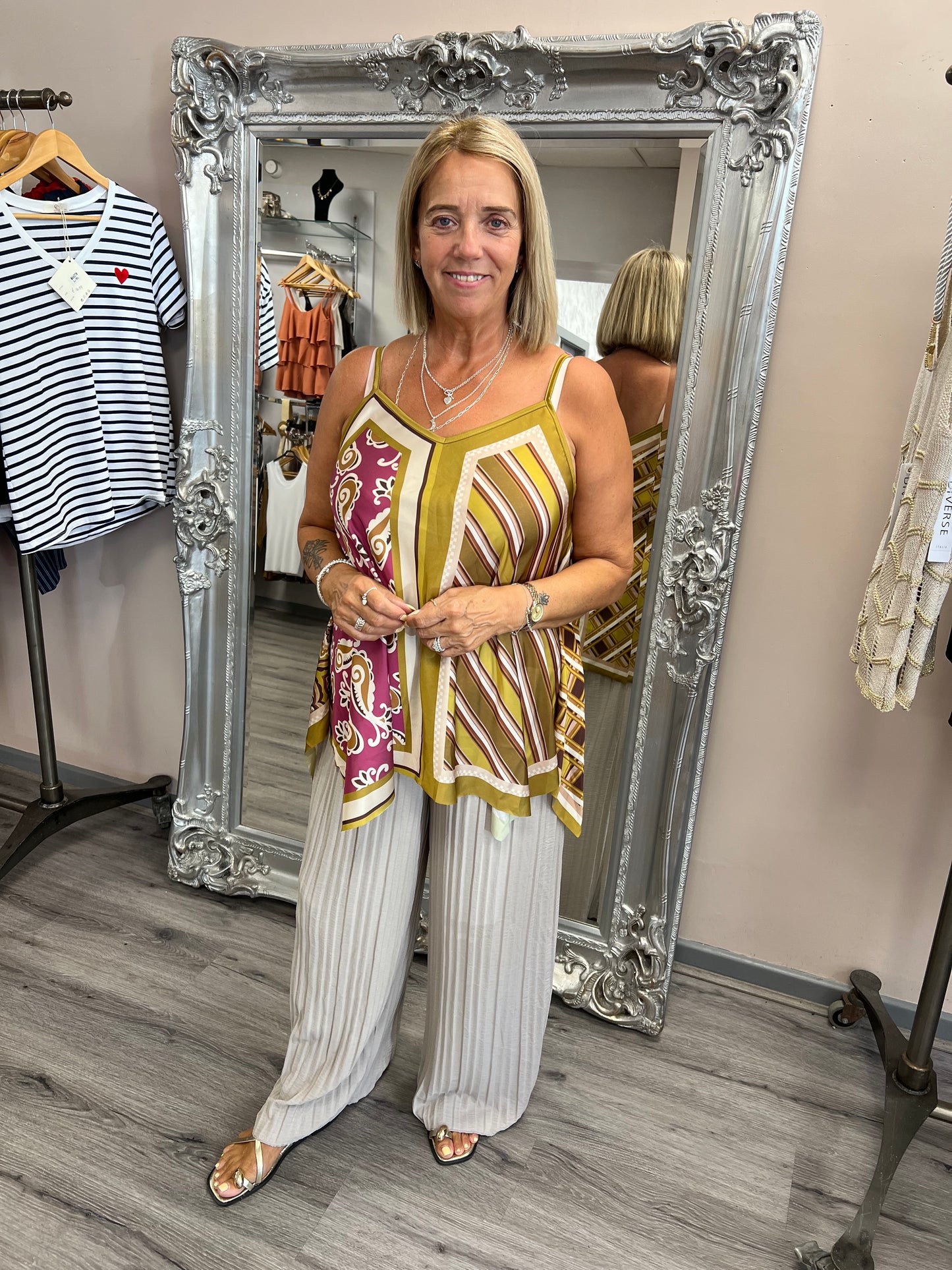 Tile Print Cami Vest