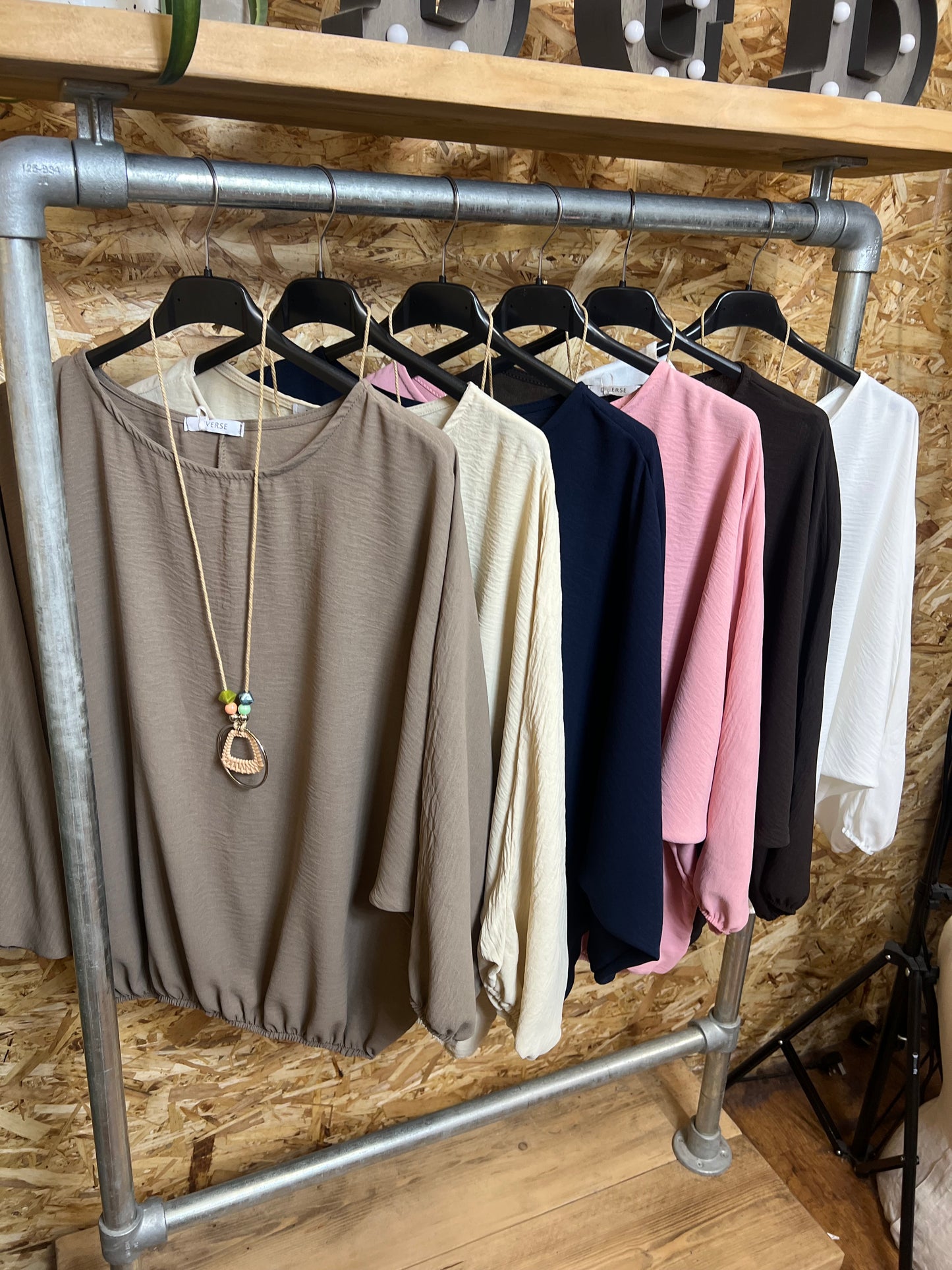 Ebony Bubble Hem Top