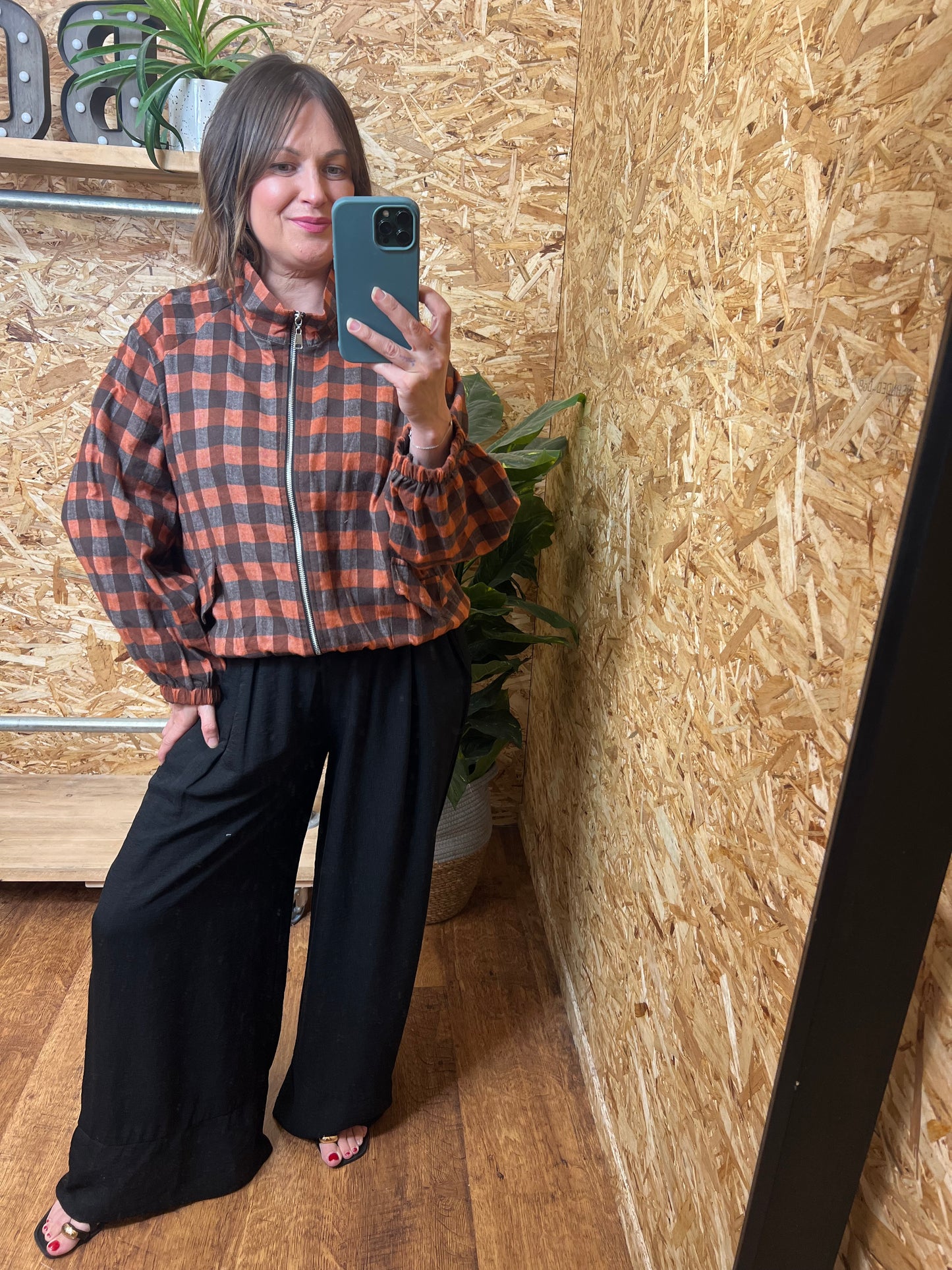 Short Checked Bomber