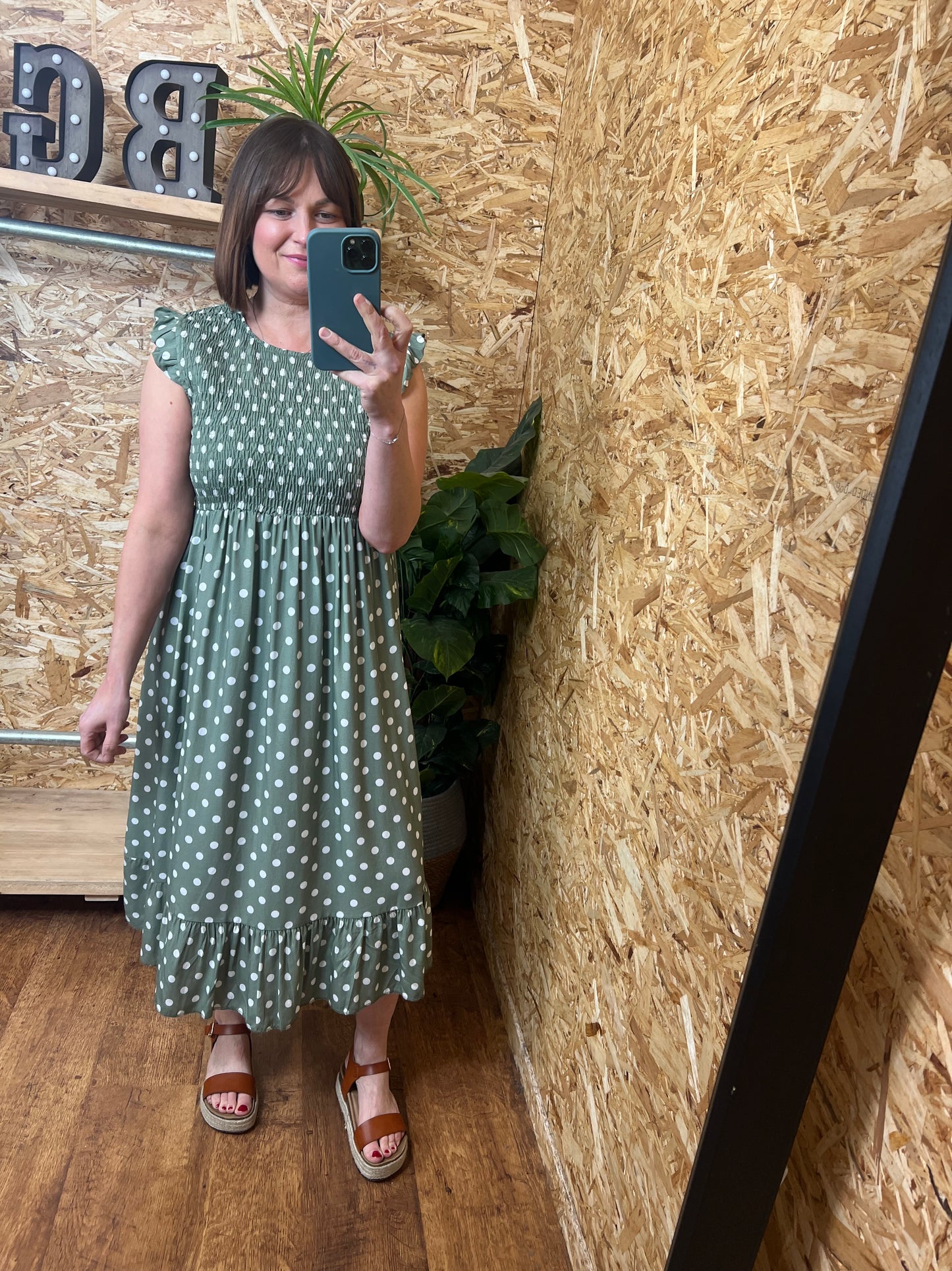 Polka Dot Midi Dress