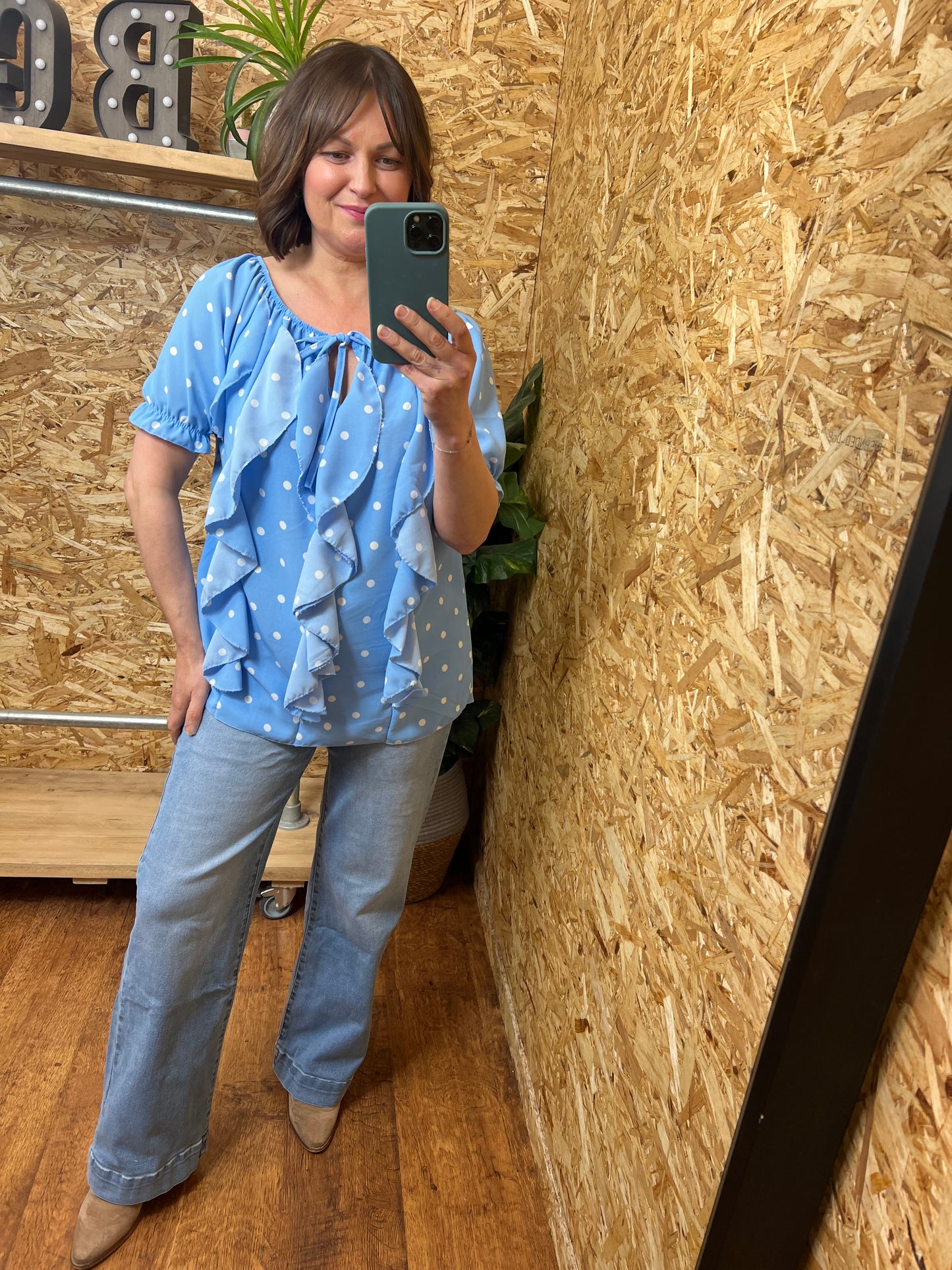 Polka Dot Bardot Top