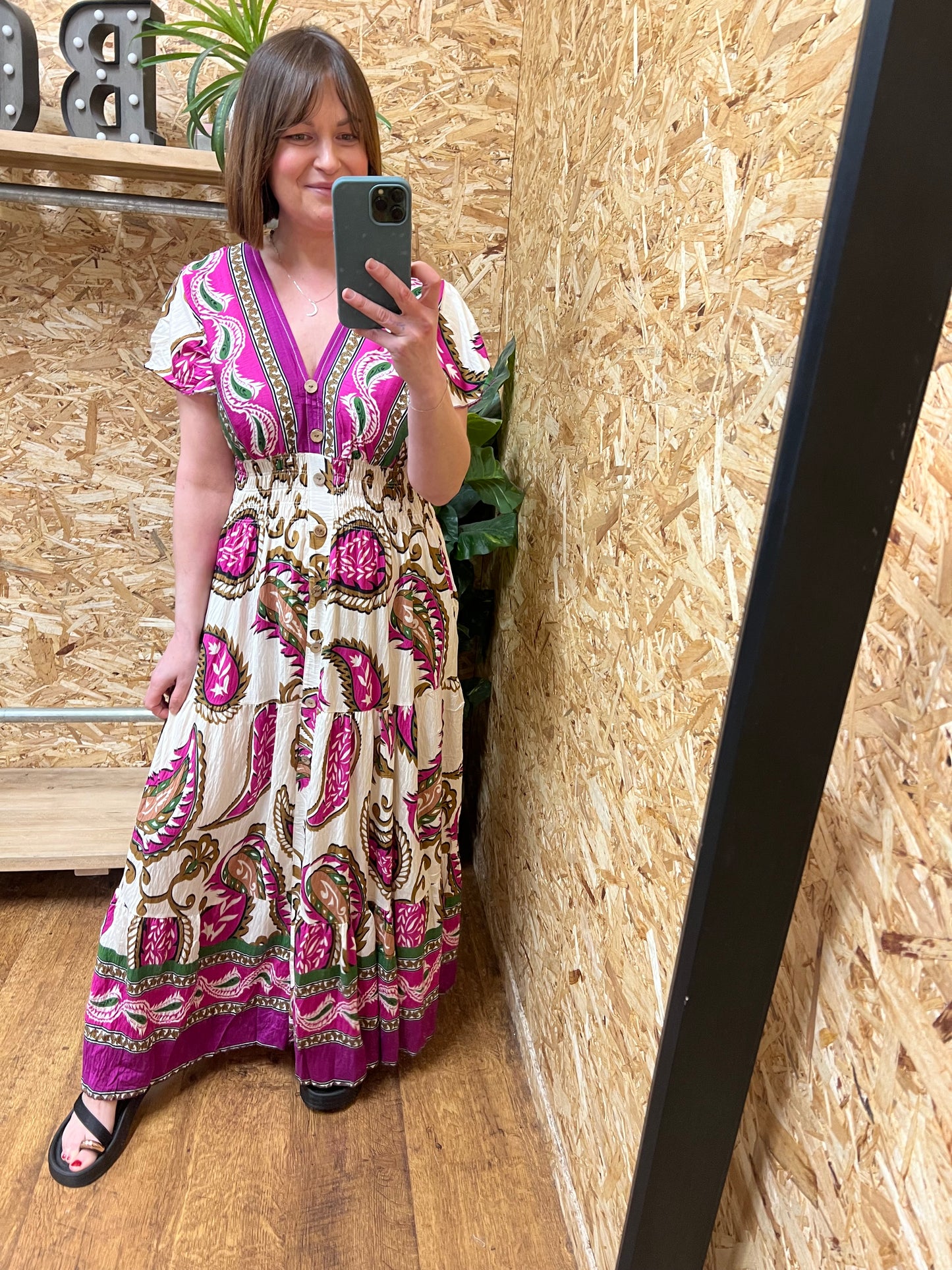 Paisley Print Maxi Dress