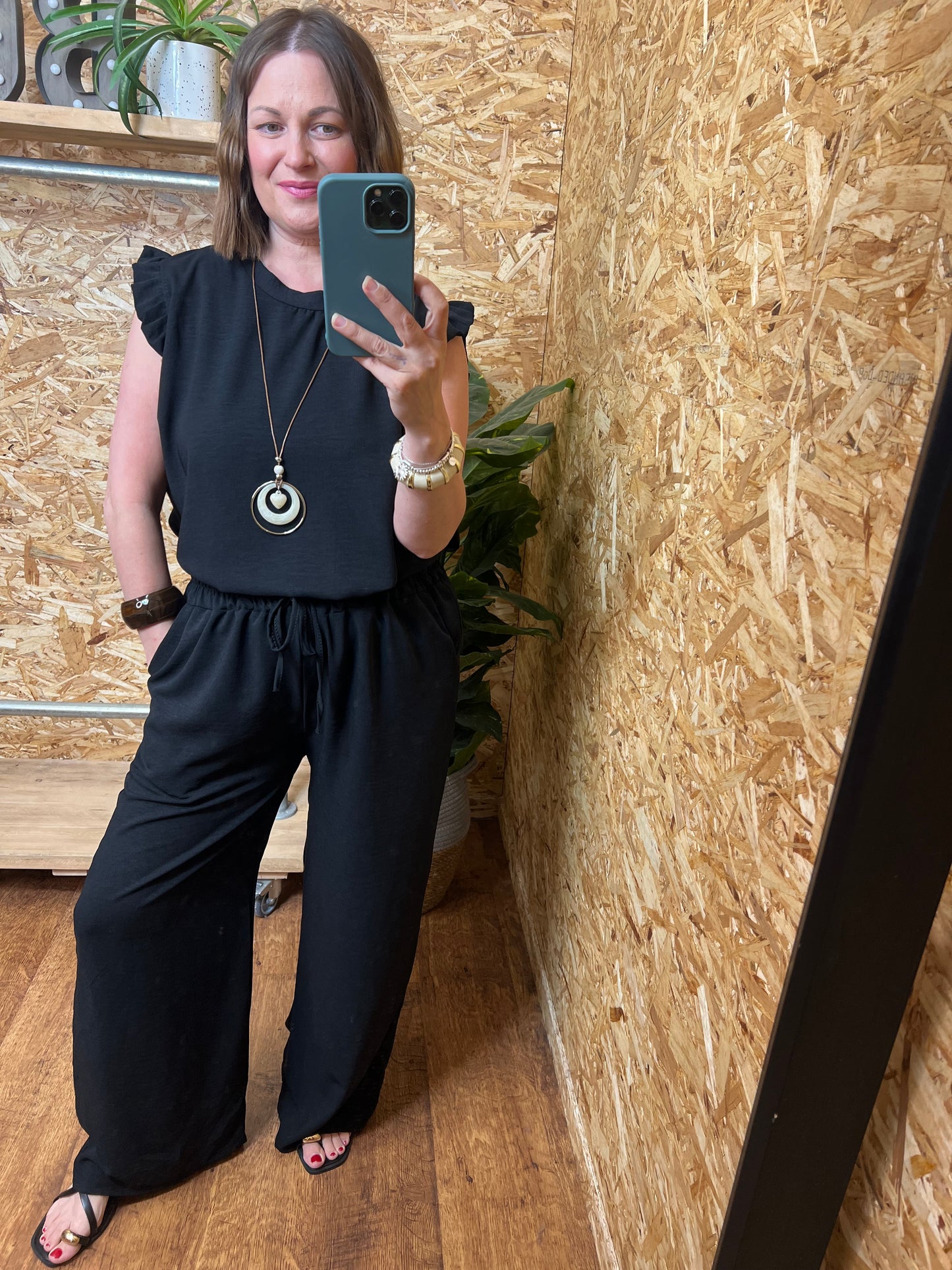 Ebony Frill Top