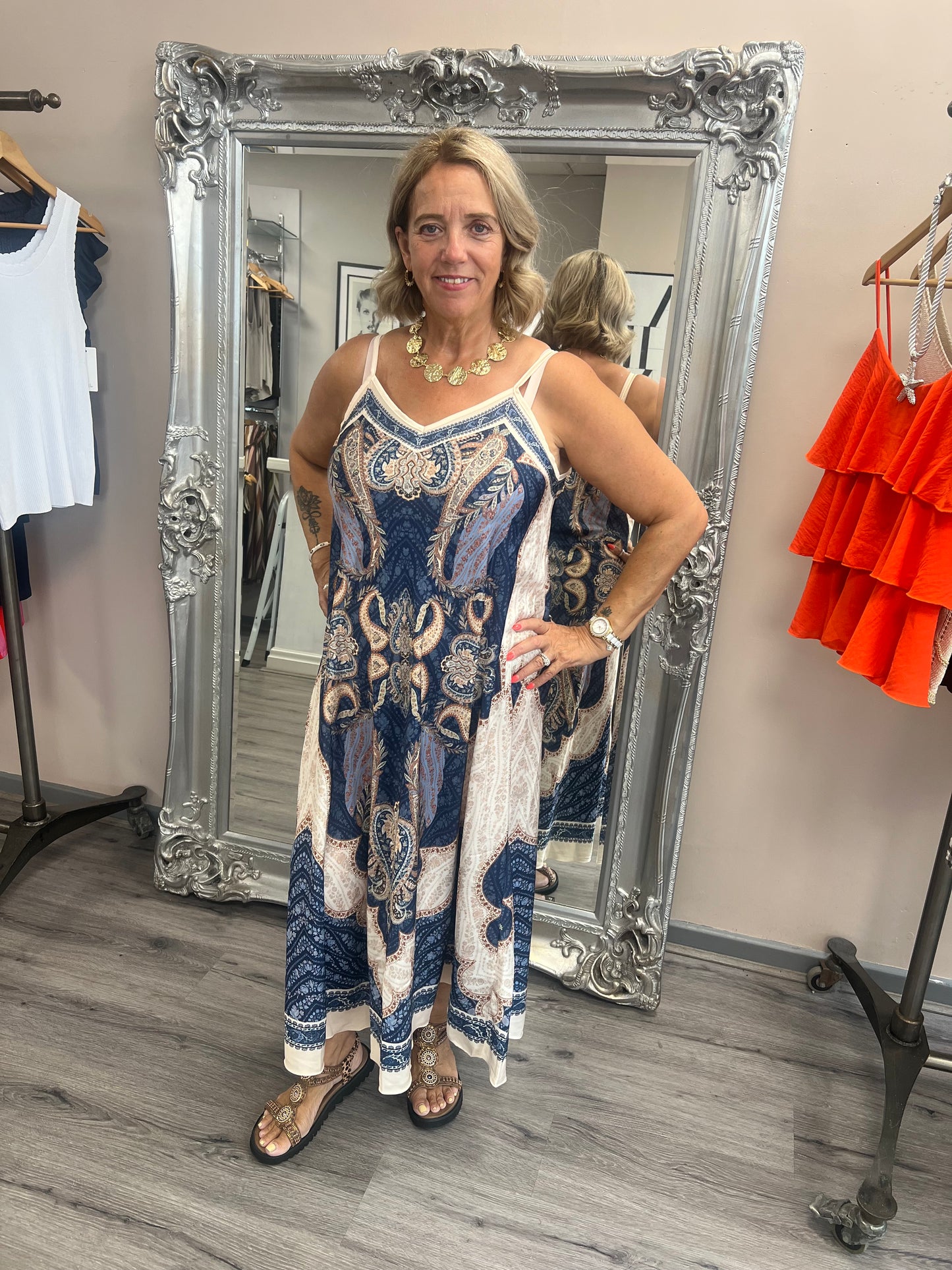 Paisley Strappy Dress