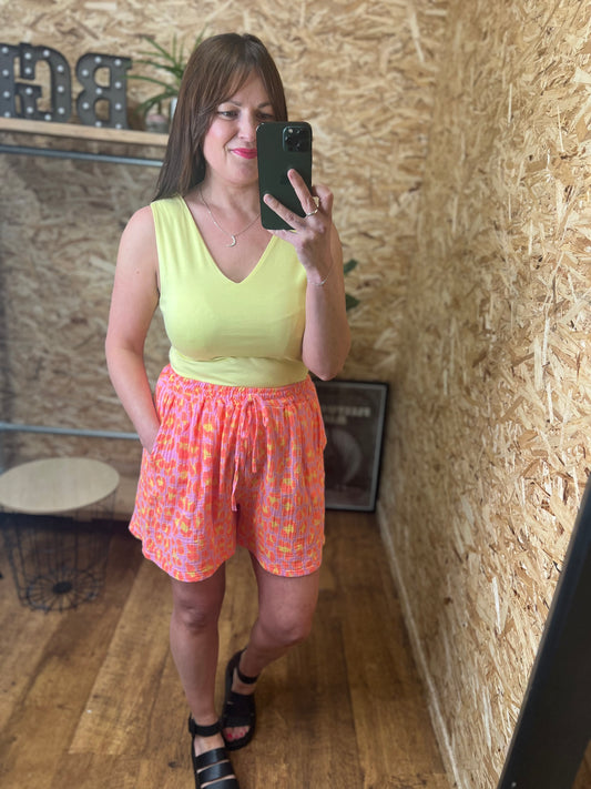 Neon Leopard Shorts
