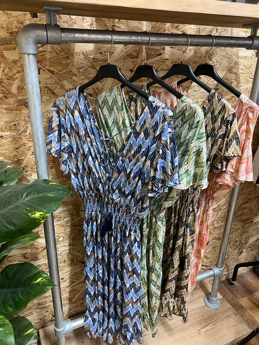 Metallic Zig Zag Dress