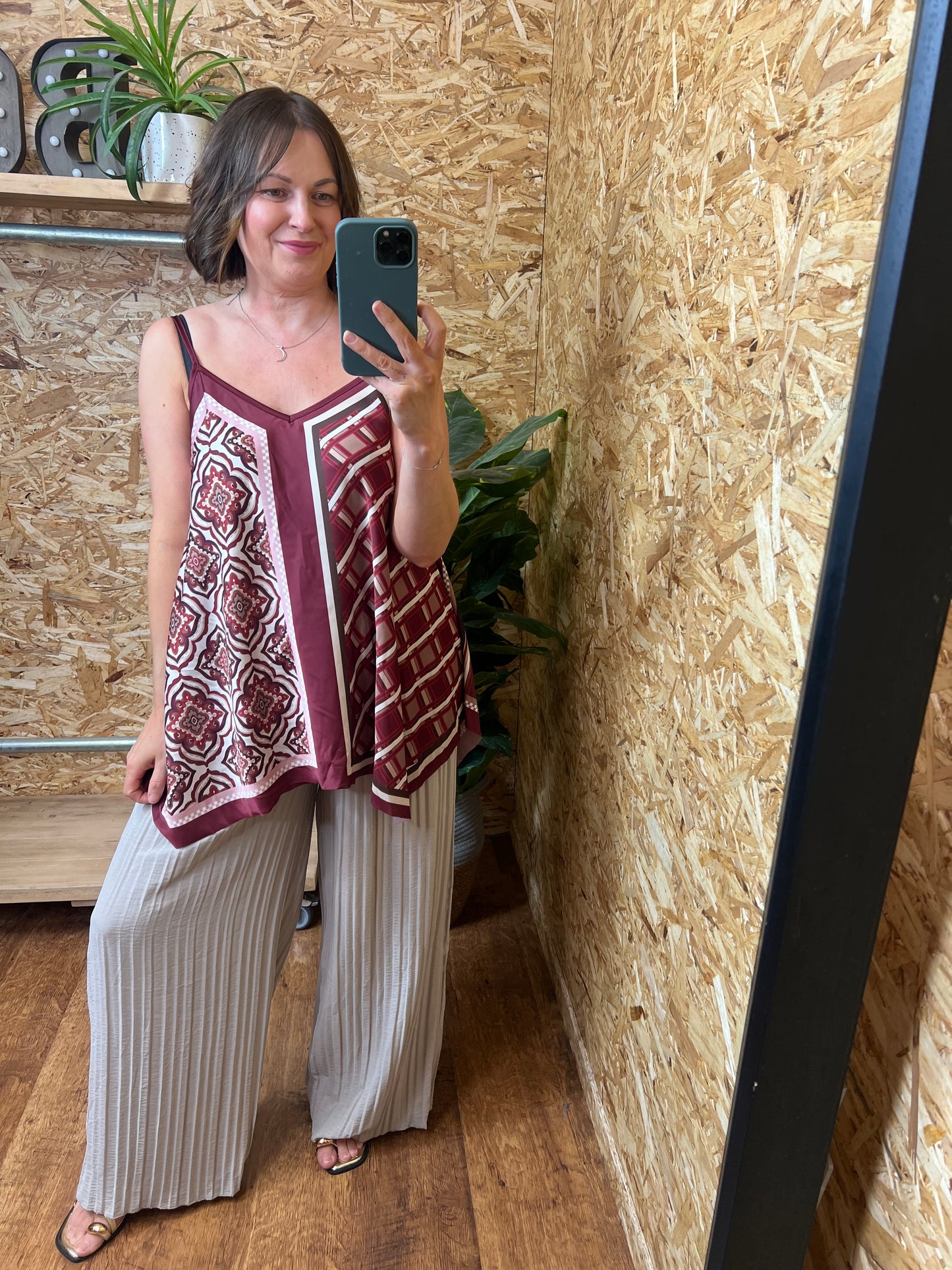 Tile Print Cami Vest
