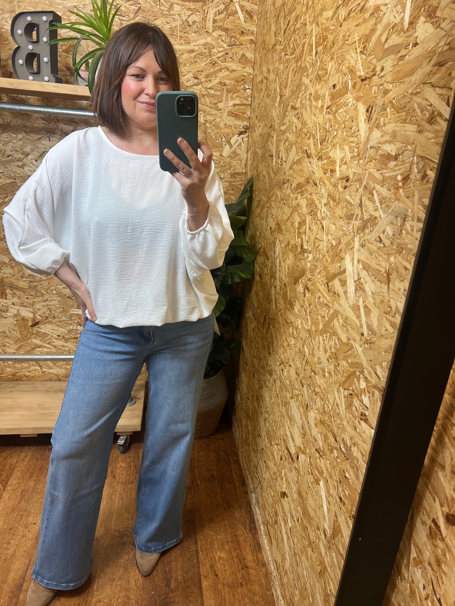 Ebony Bubble Hem Top