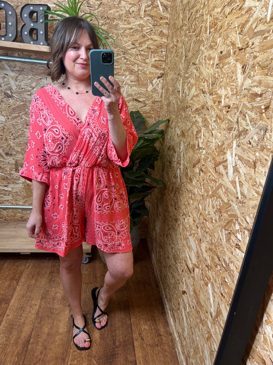 Bandana Print Playsuit