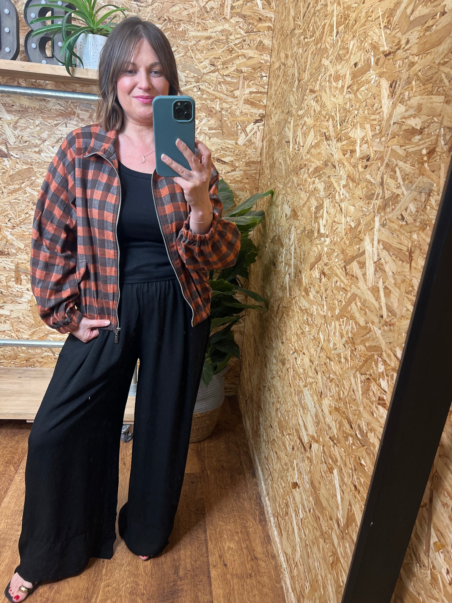 Short Checked Bomber