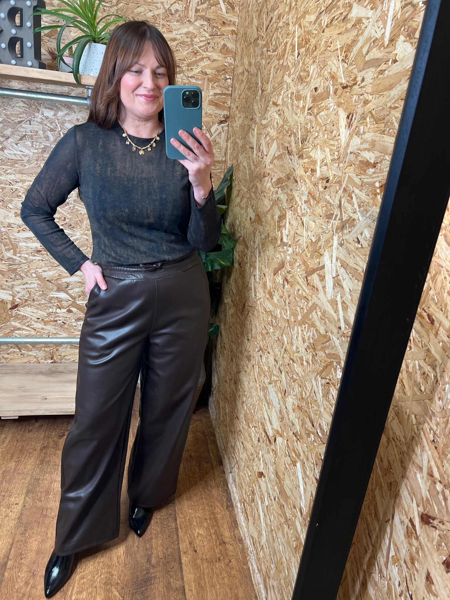 Black/Gold Shimmer Top